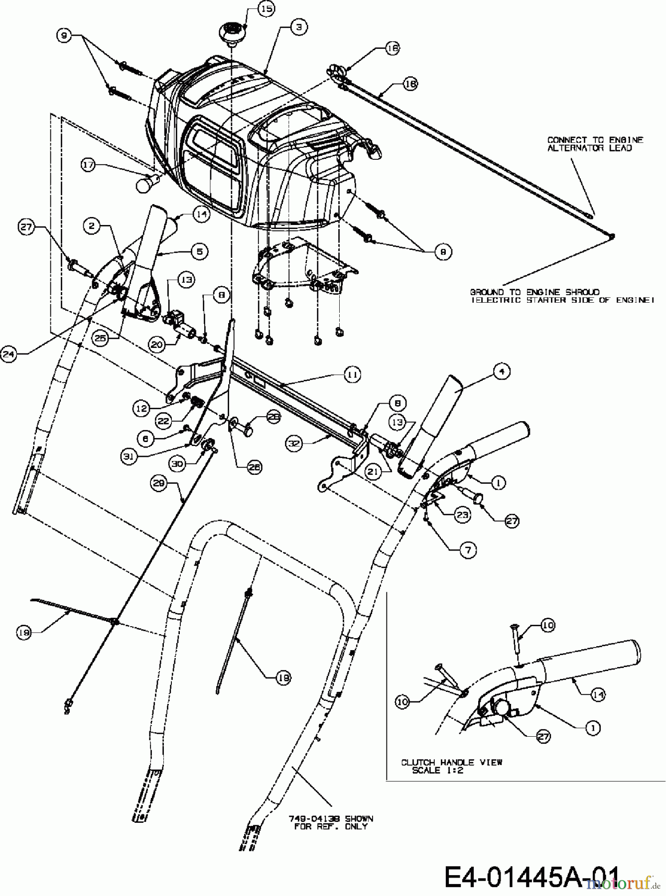  Cub Cadet Schneefräsen 528 SWE 31AV5RTT603  (2007) Armaturenbrett