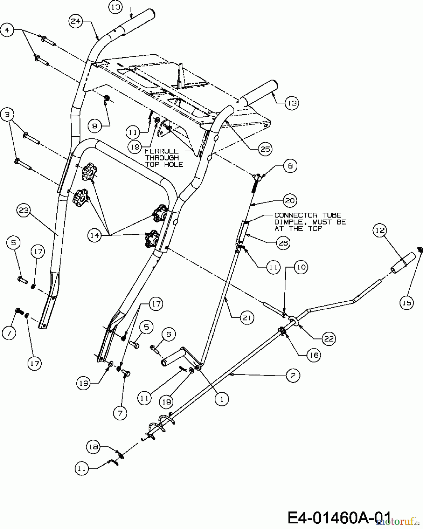  MTD Schneefräsen E 740 F 31BV7F0F678  (2007) Holm