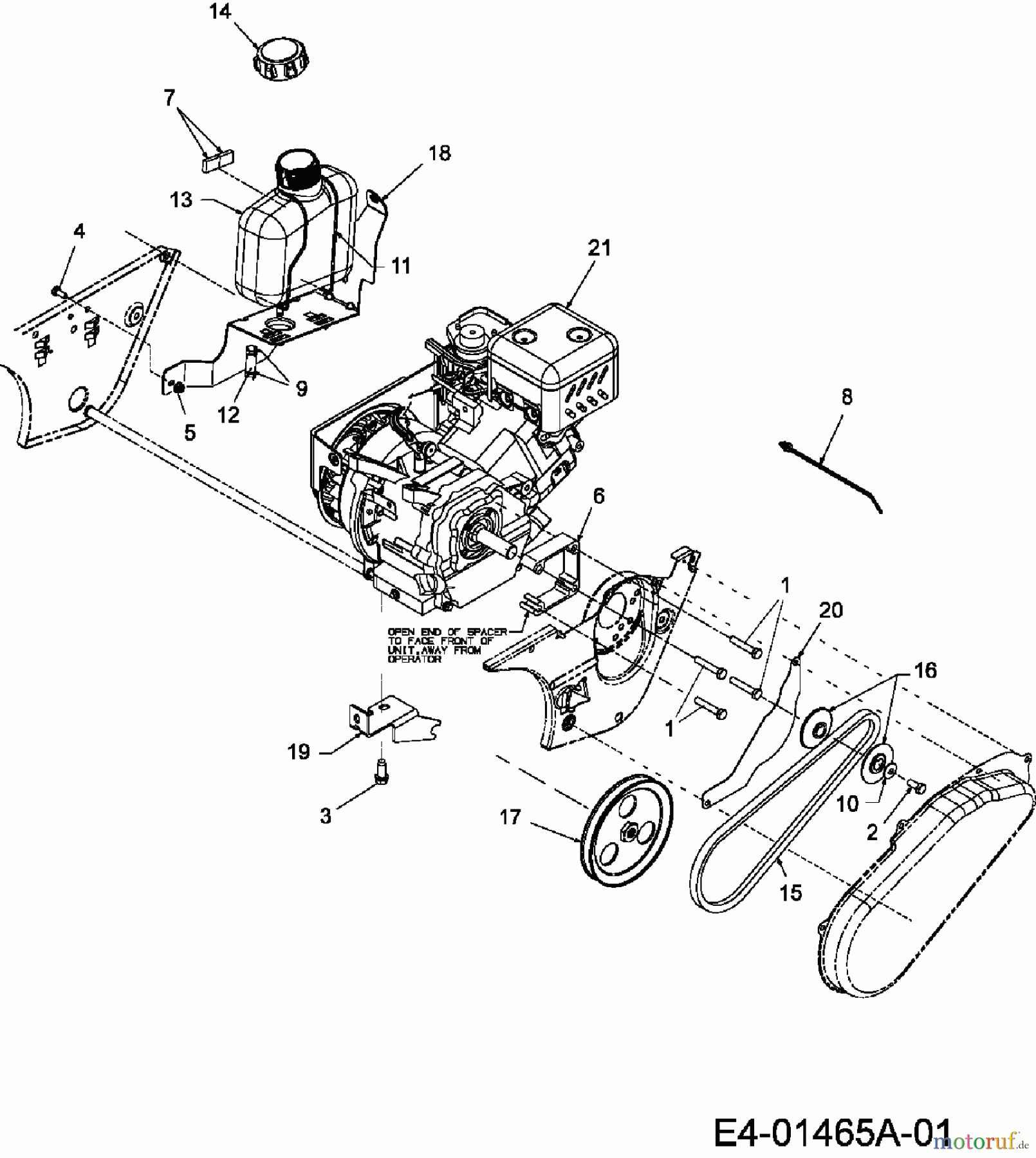 MTD Schneefräsen 140 M 31A-2MO-678 (2007) Fräsantrieb