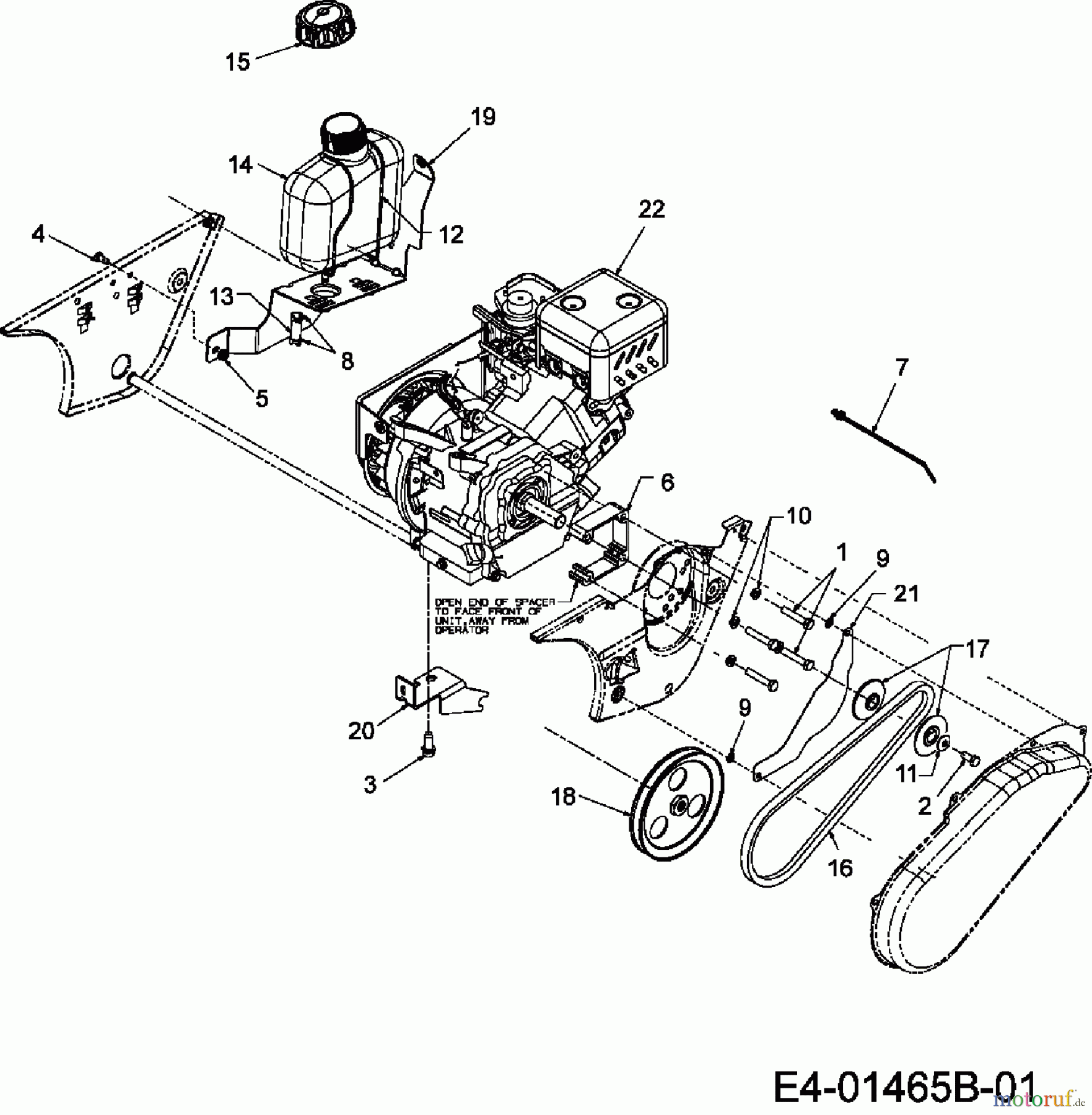 MTD Schneefräsen 140 M 31A-2M0-678 (2008) Fräsantrieb