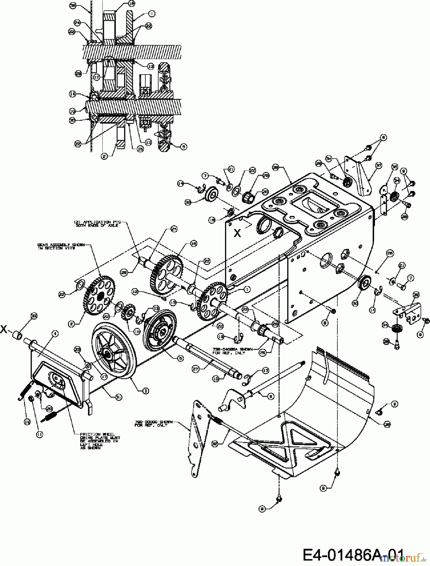 MTD Schneefräsen E 660 G 31AE6LFG700R (2007) Fahrantrieb