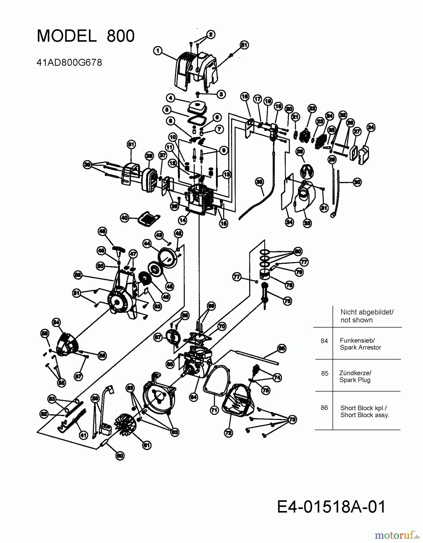  MTD Motorsensen 800 41AD800G678  (2008) Motor