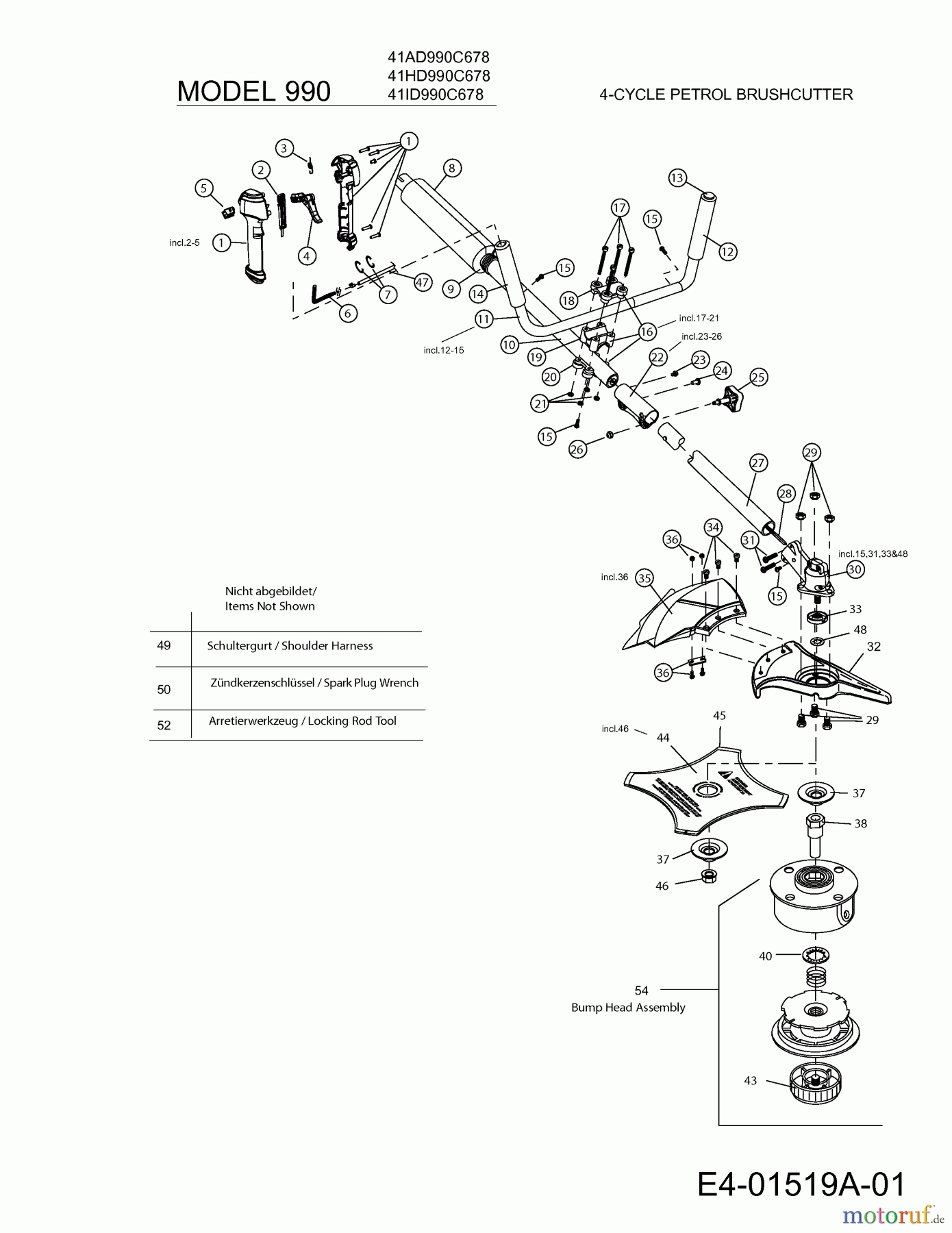  MTD Motorsensen 990 41ID990C678  (2010) Grundgerät