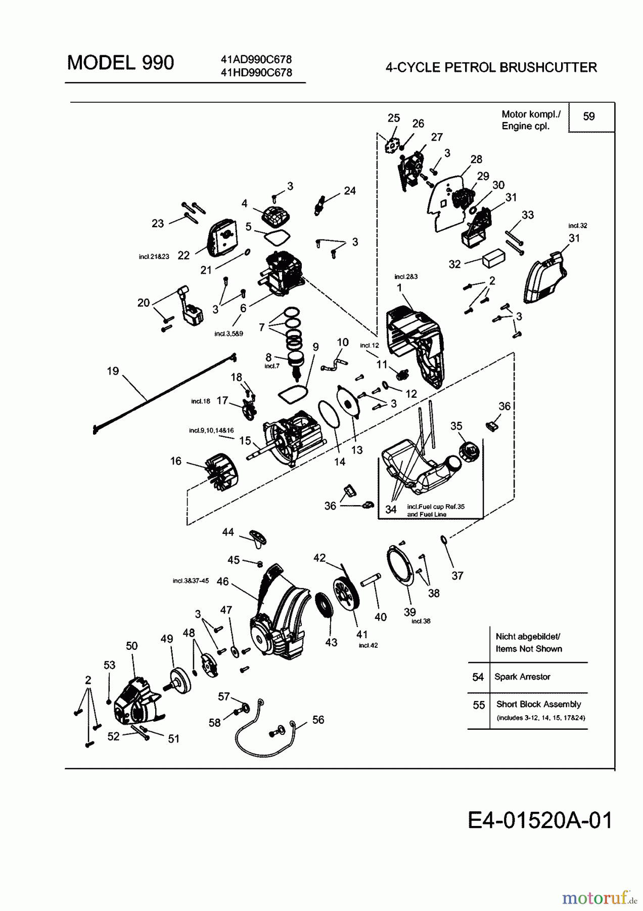  MTD Motorsensen 990 41HD990C678  (2008) Motor