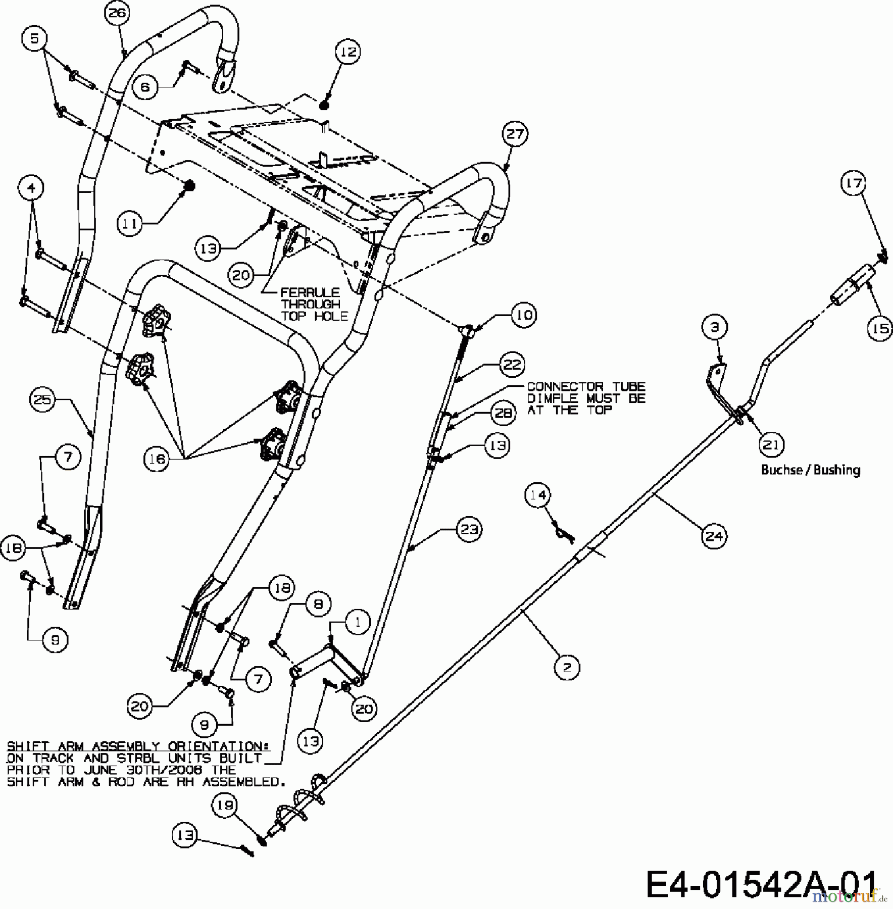 MTD Schneefräsen E 730 F 31AE7H8G799R (2007) Holm, Kurbel