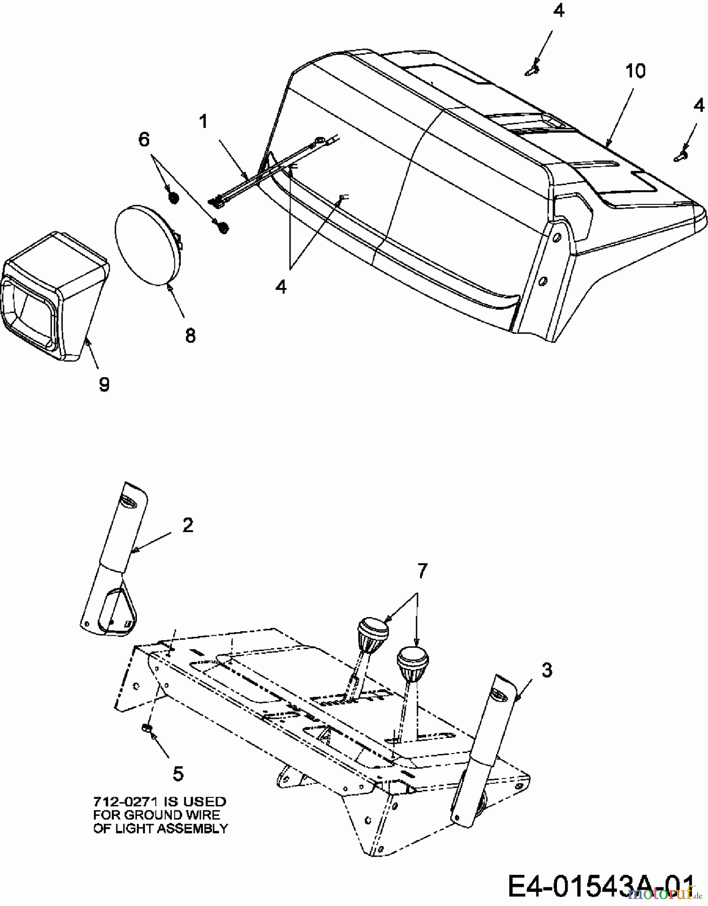  MTD Schneefräsen E 7 L 8 N 31AV7L8N678  (2007) Armaturenbrett