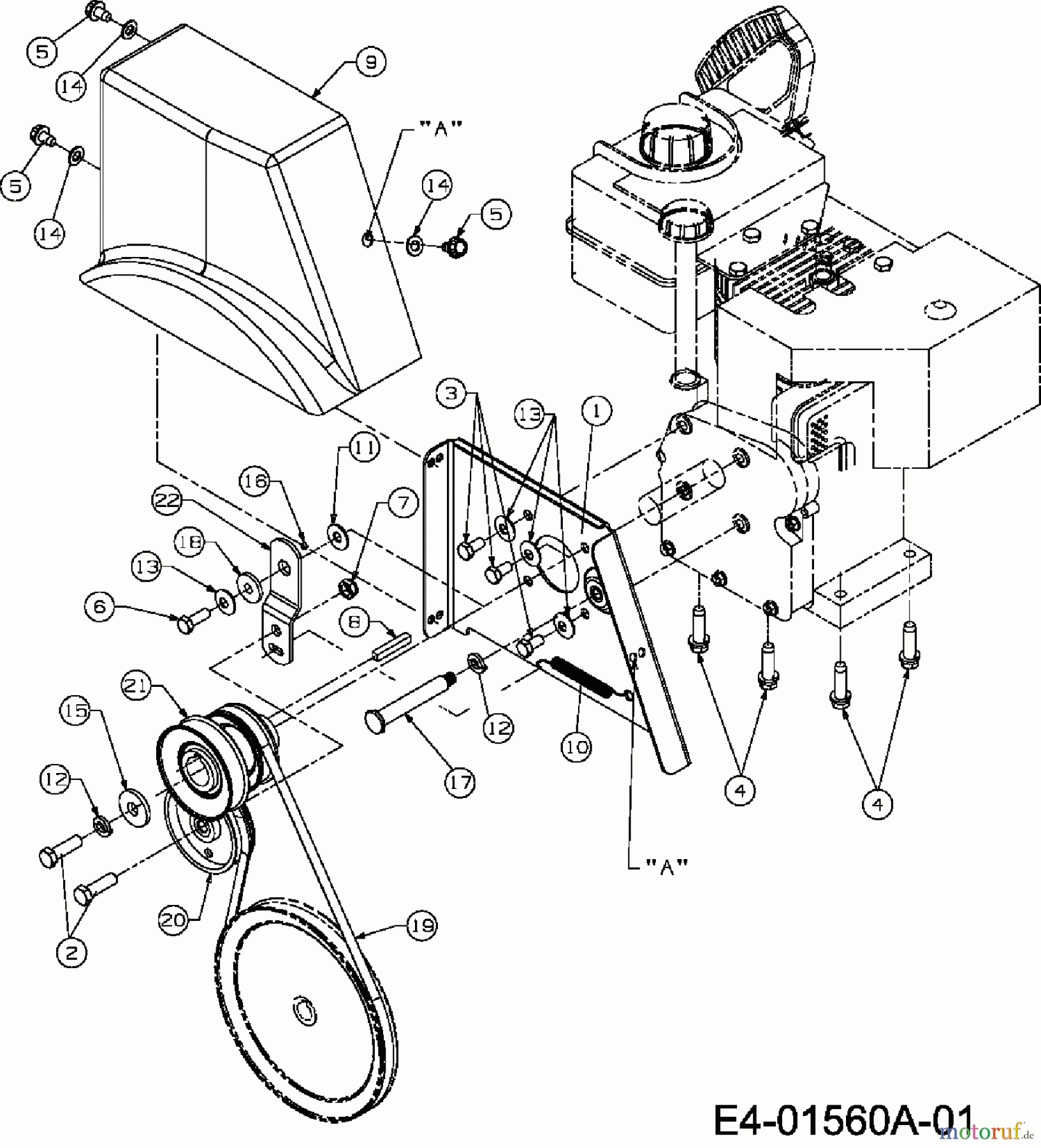  Yard-Man Schneefräsen YM 8413 DE 31AE9P3I801R  (2007) Fahrantrieb