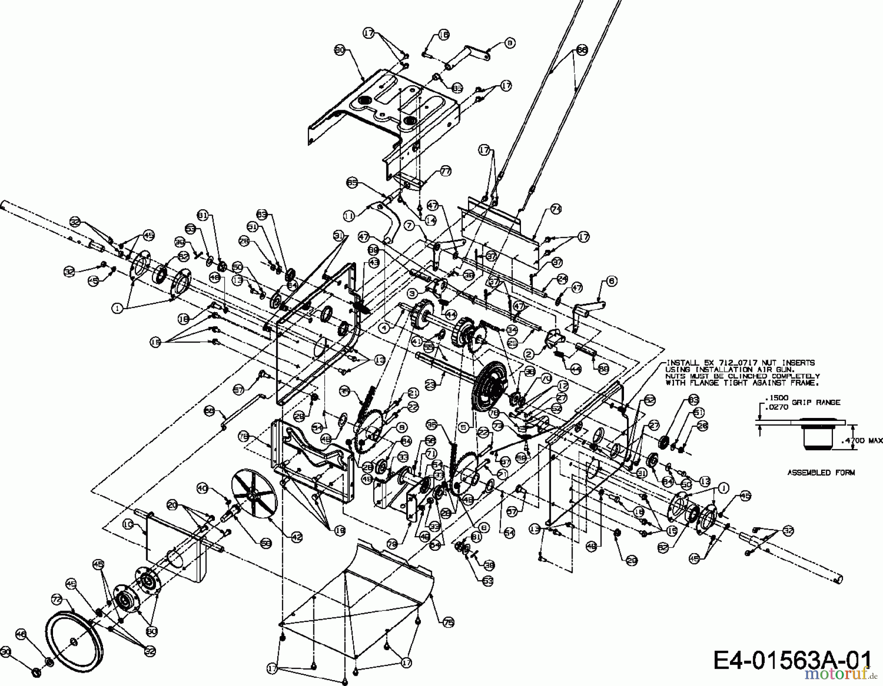  Yard-Man Schneefräsen YM 8413 DE 31AE9P3I801R  (2007) Fahrantrieb