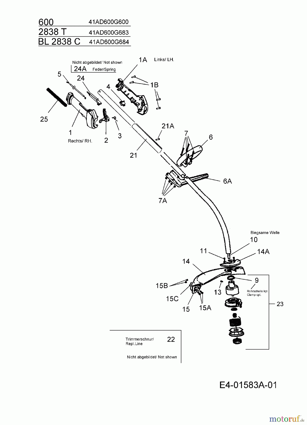  Black-Line Motorsensen 2838 T 41AD600G683  (2008) Grundgerät