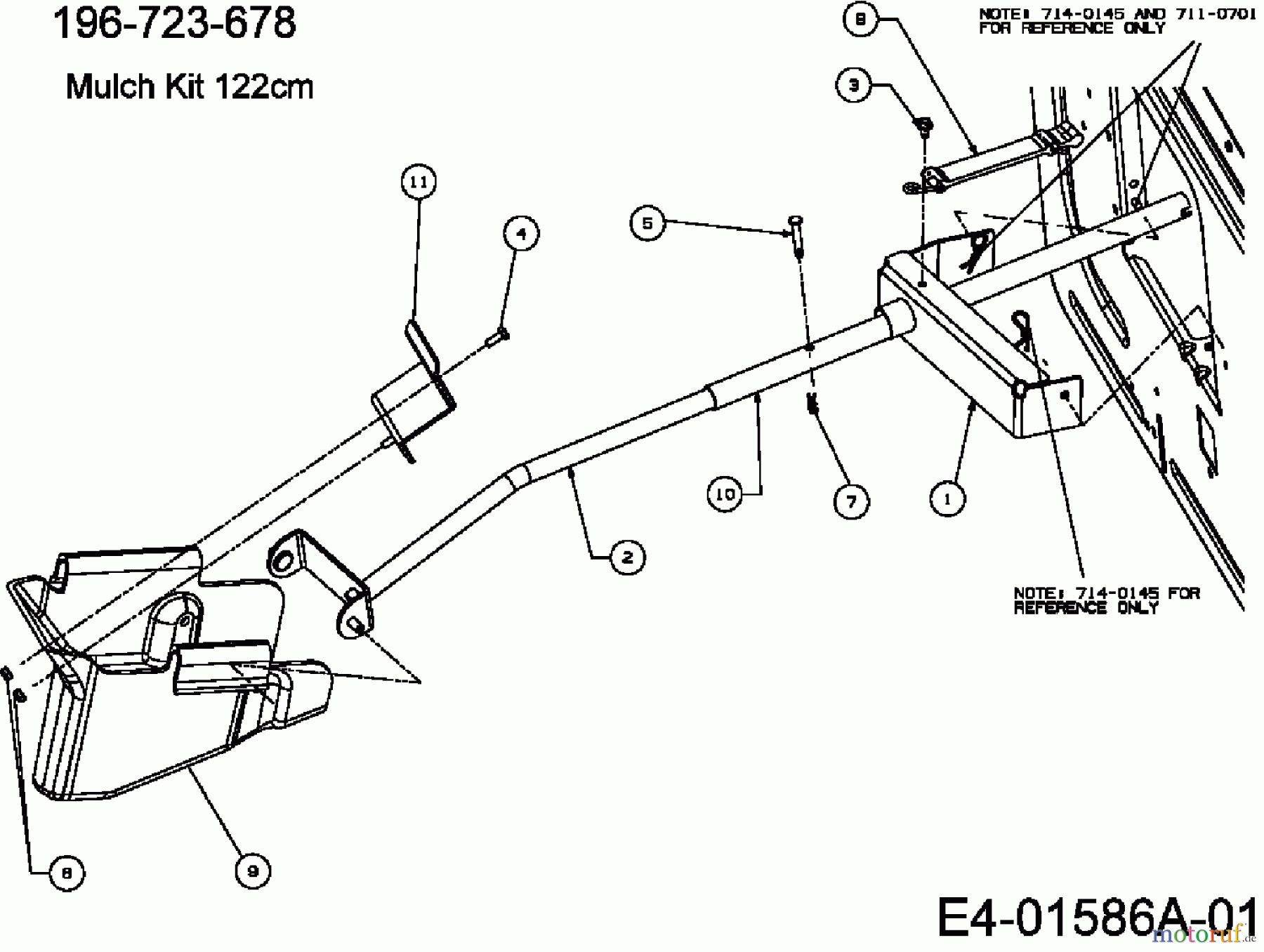  MTD Zubehör Zubehör Garten- und Rasentraktoren Mulch Kits für 900 Serie (NX-09) mit Mähwerk J (48