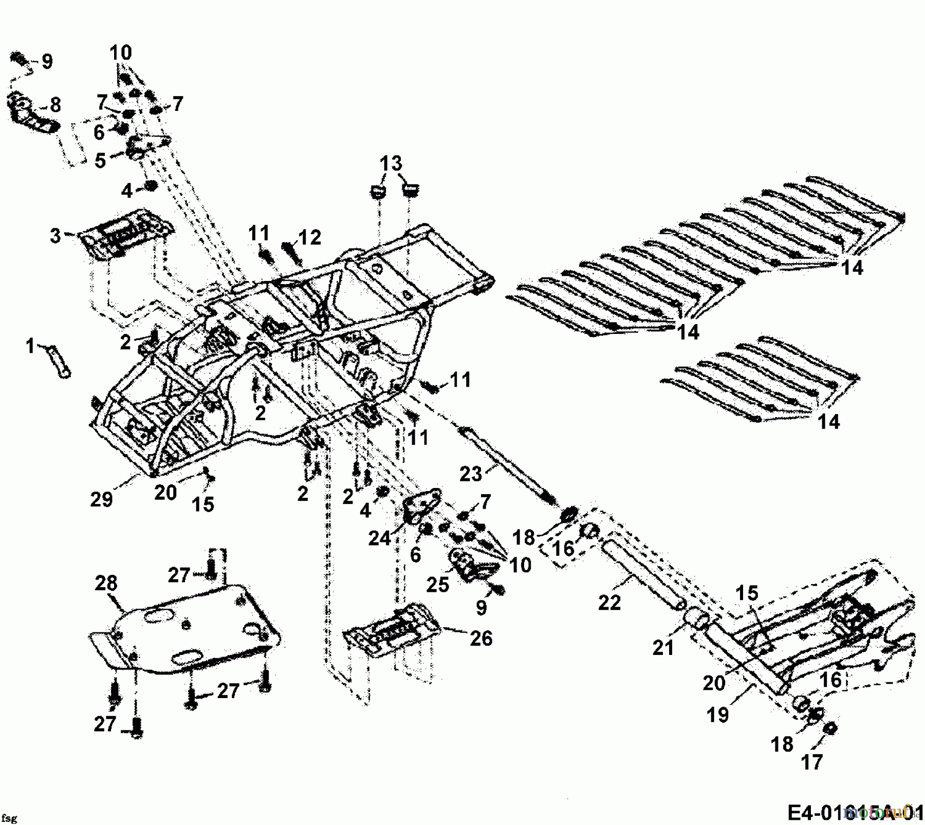 Cub Cadet Quads UT 180 36AB124-603 (2006) Rahmen