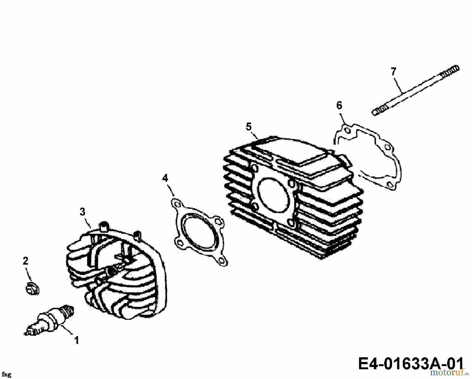  Cub Cadet Quads Miniquad 50 36AA101-603  (2006) Zylinder, Zylinderkopf