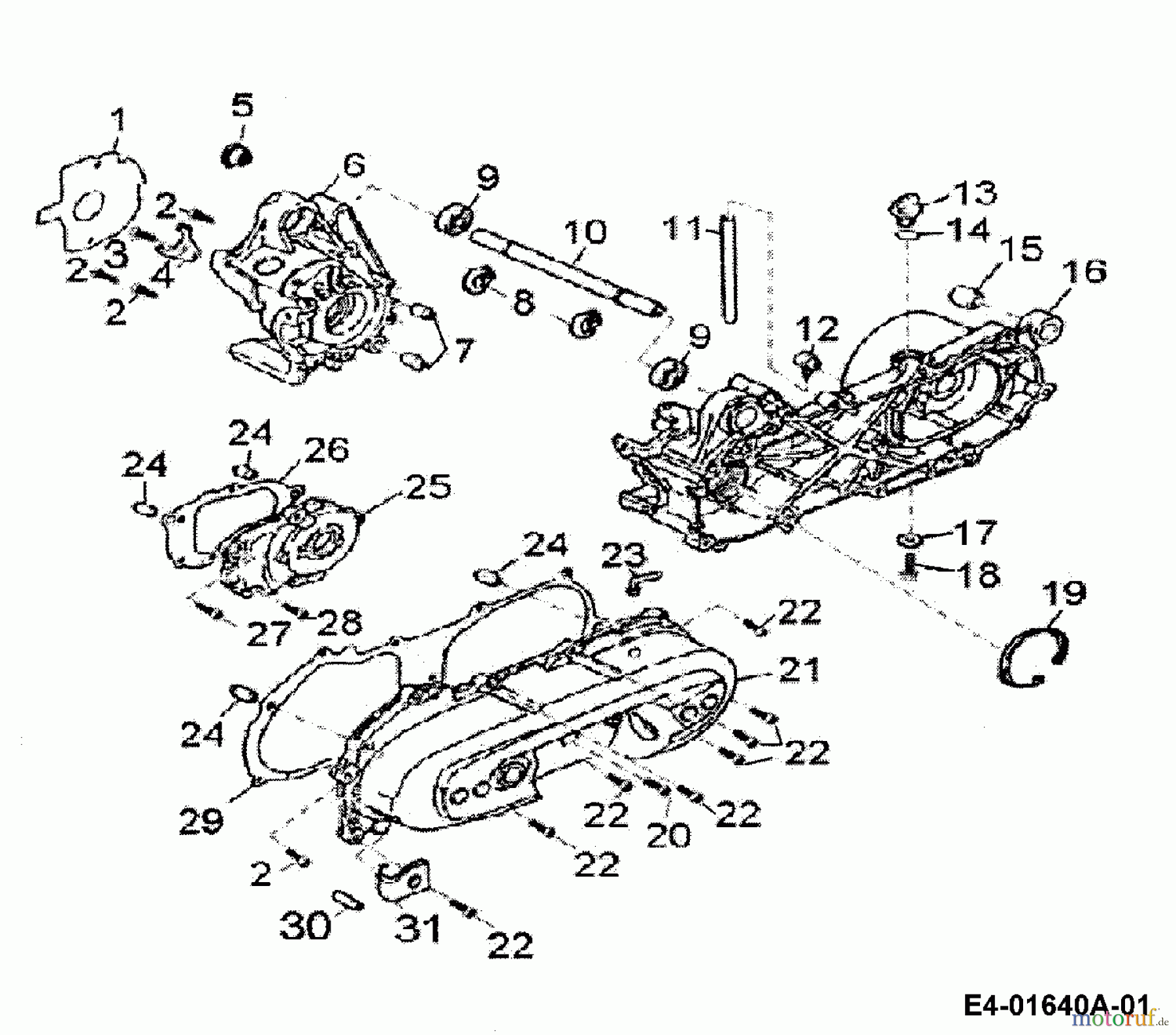 Cub Cadet Quads Miniquad 50 36AA101-603 (2006) Kurbelgehäuse