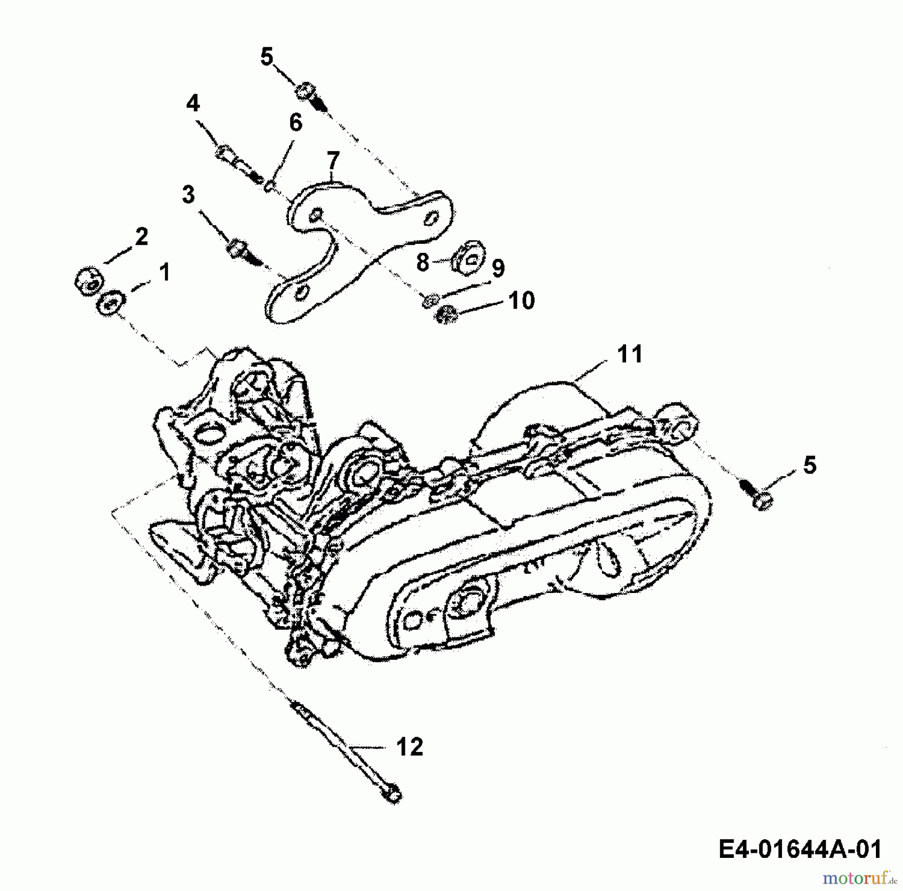 Cub Cadet Quads Miniquad 50 36AA101-603 (2006) Motor, Motorhalter