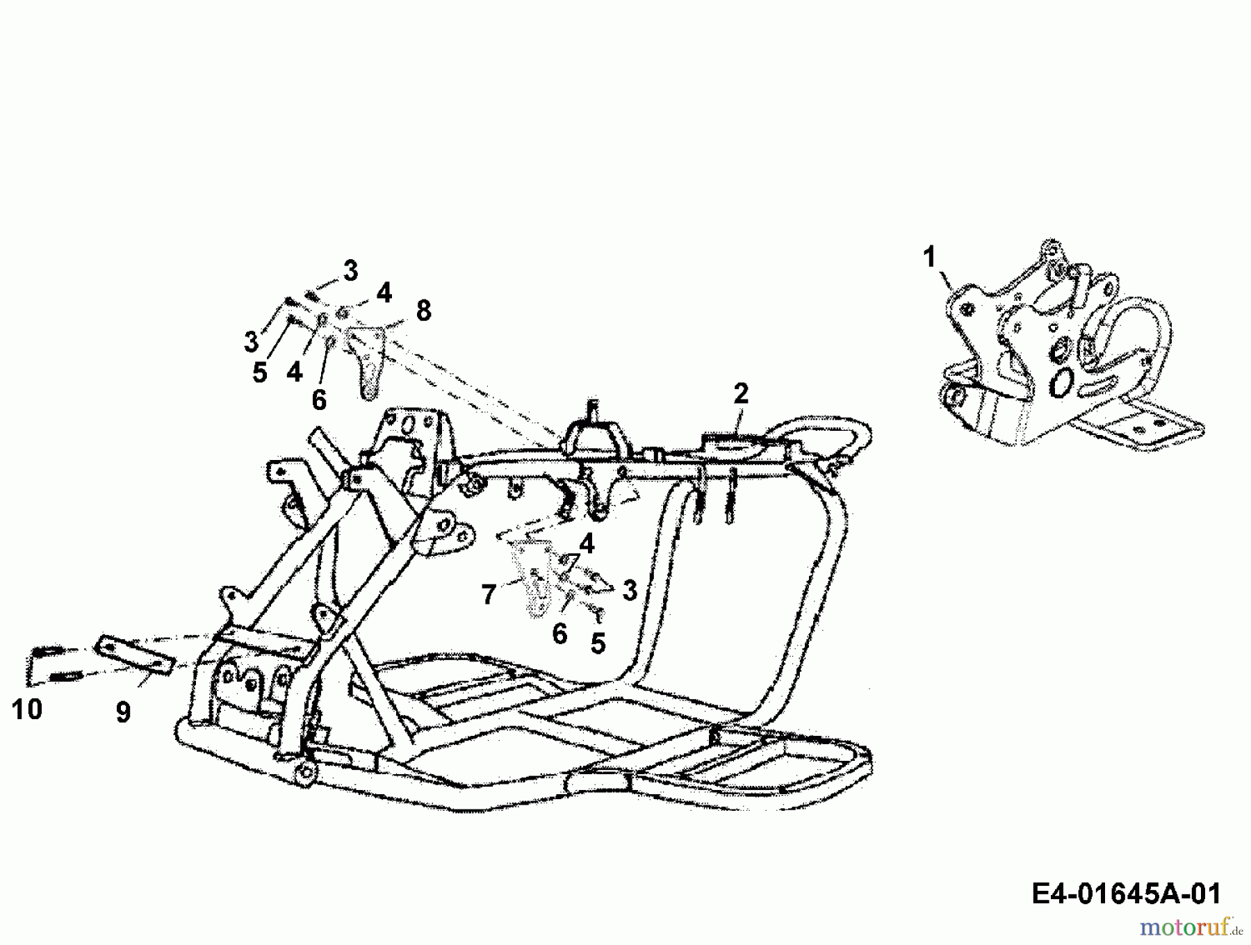 Cub Cadet Quads Miniquad 50 36AA101-603 (2006) Rahmen, Schwingarm