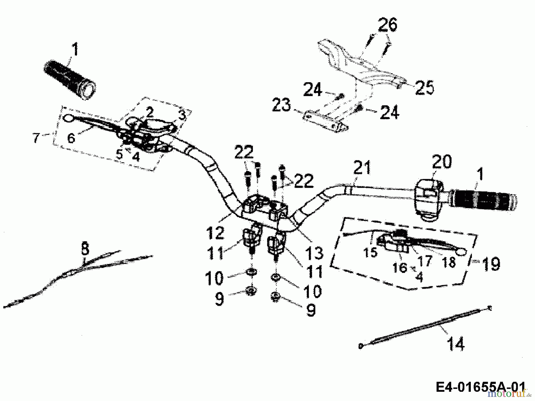 Cub Cadet Quads Miniquad 50 36AA101-603 (2006) Lenker