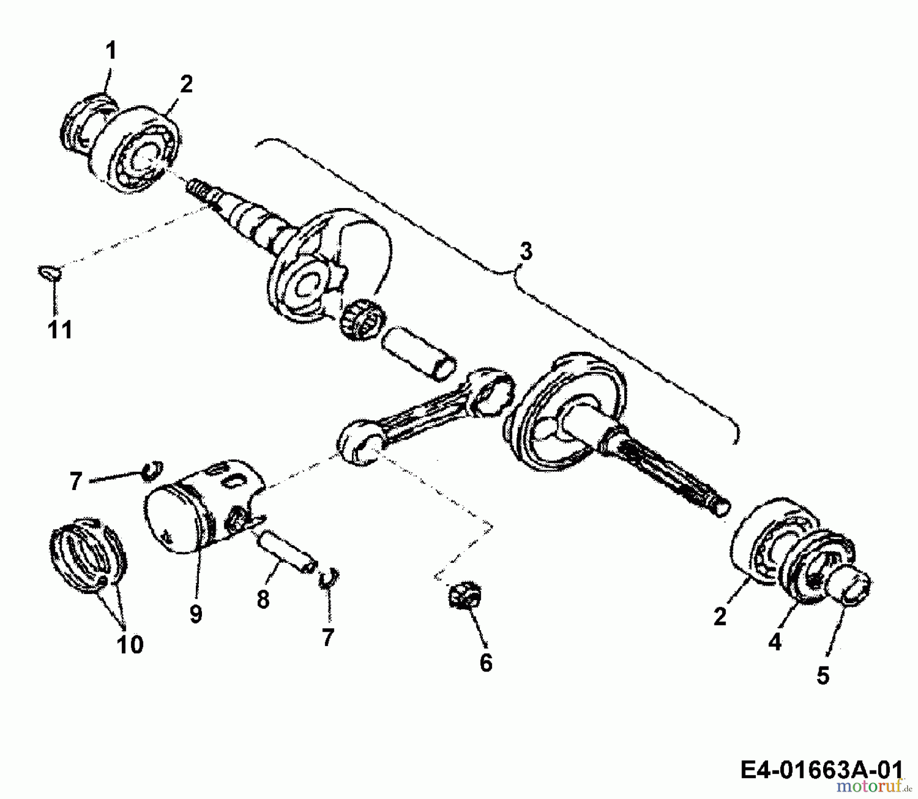  Cub Cadet Quads SP 50 36AA112-603  (2006) Kolben, Kurbelwelle, Pleuel
