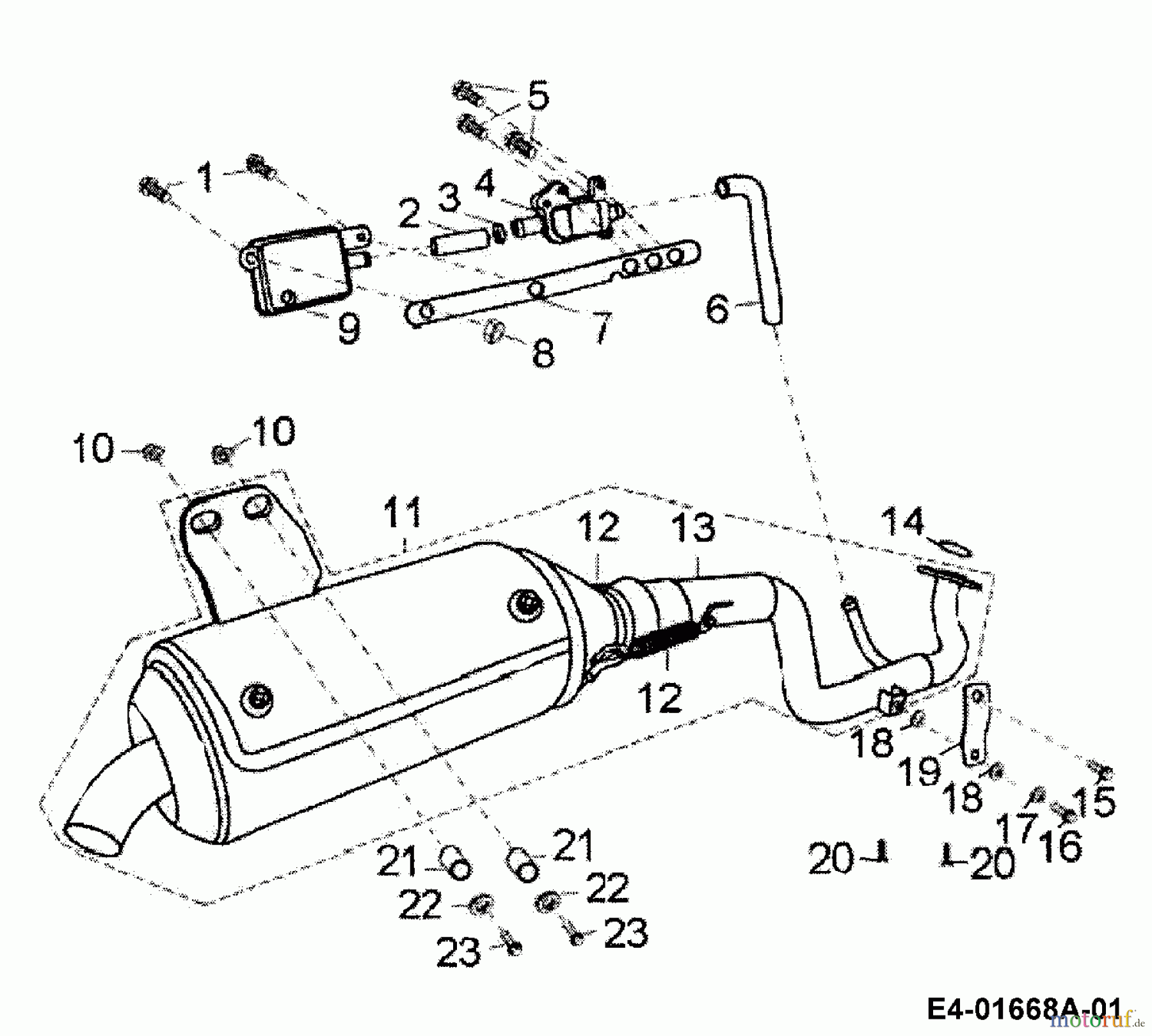  Cub Cadet Quads SP 50 36AA112-603  (2006) Auspuff