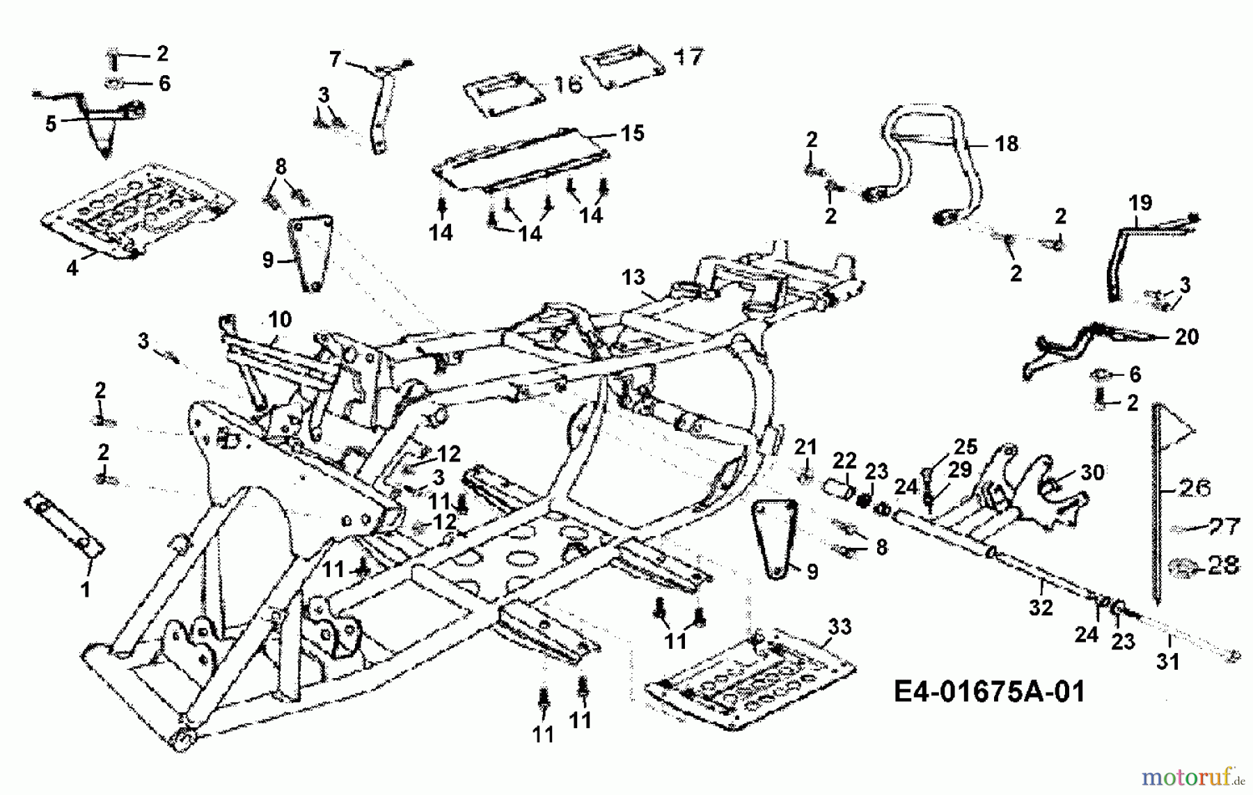  Cub Cadet Quads SP 50 36AA112-603  (2006) Rahmen