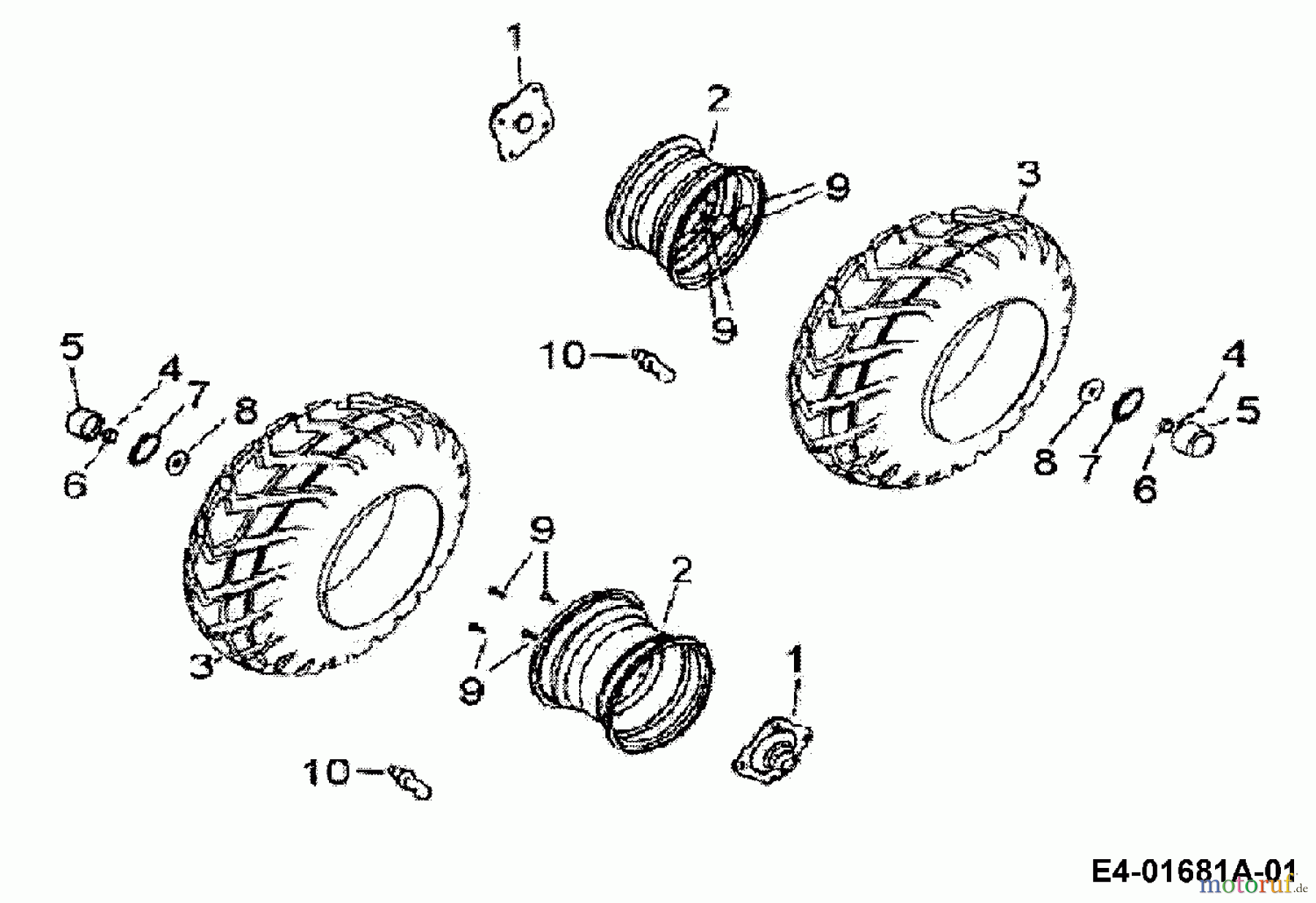  Cub Cadet Quads SP 50 36AA112-603  (2006) Räder hinten