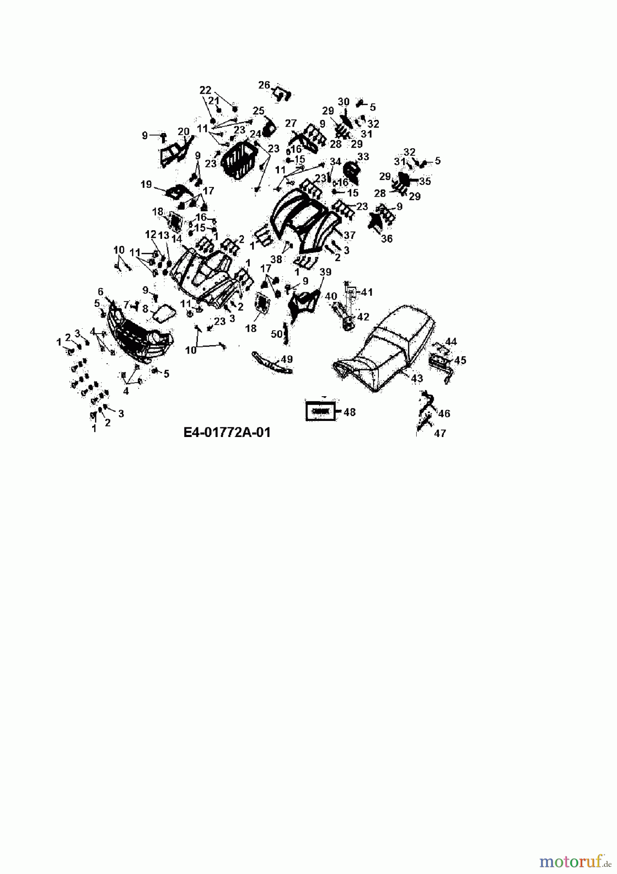  Cub Cadet Quads UT 300 36AB146-603  (2008) Sitz, Sitzwanne
