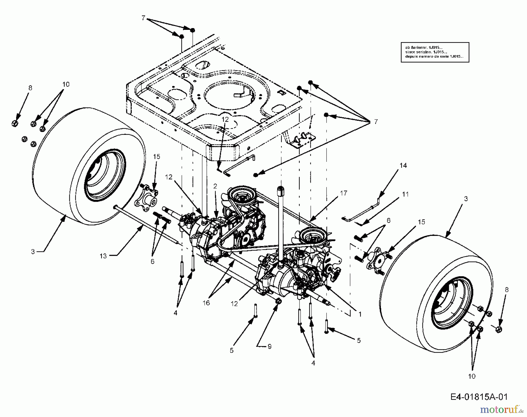 Cub Cadet Zero Turn RZT 50 17AA5D7P603 (2006) Fahrantrieb, Räder