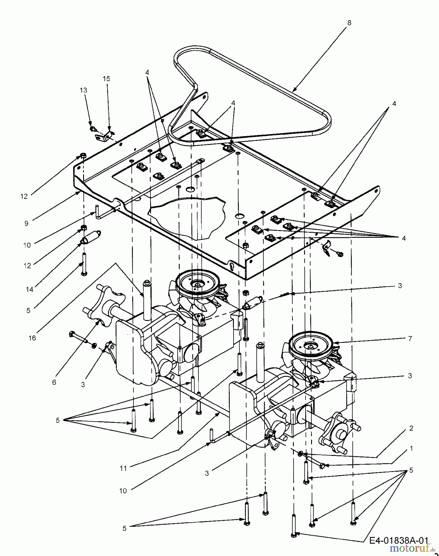 Cub Cadet Zero Turn Z-Force 44 53AA5A5L100 (2004) Fahrantrieb