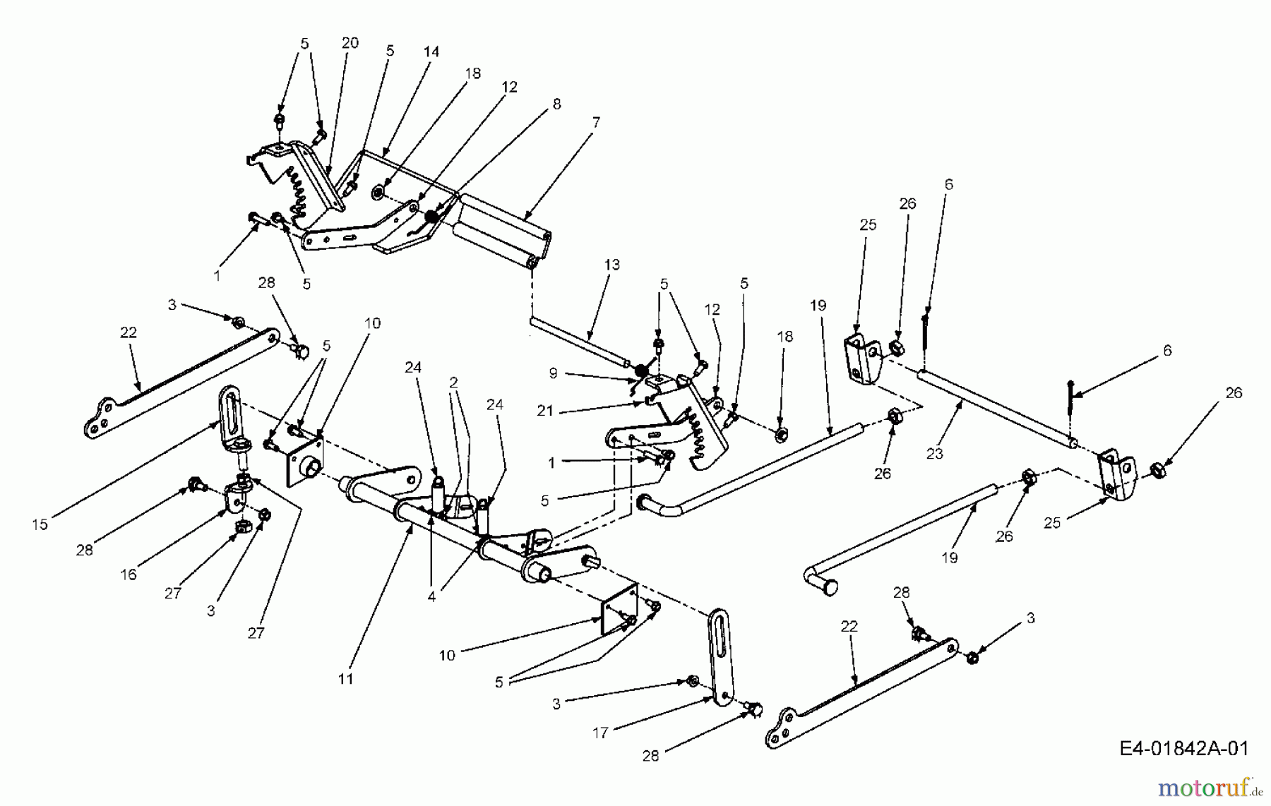 Cub Cadet Zero Turn Z-Force 44 53AA5A5L100 (2004) Mähwerksaushebung