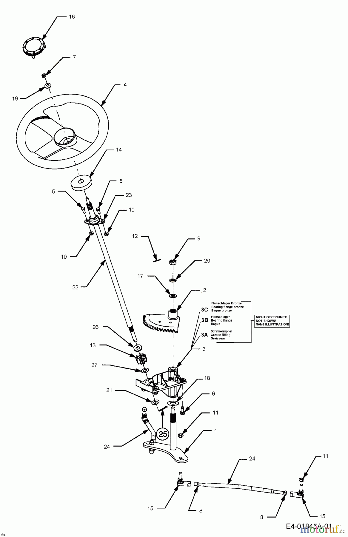 Cub Cadet Rasentraktoren HDS 2205 13A-2D7-603 (2006) Lenkung