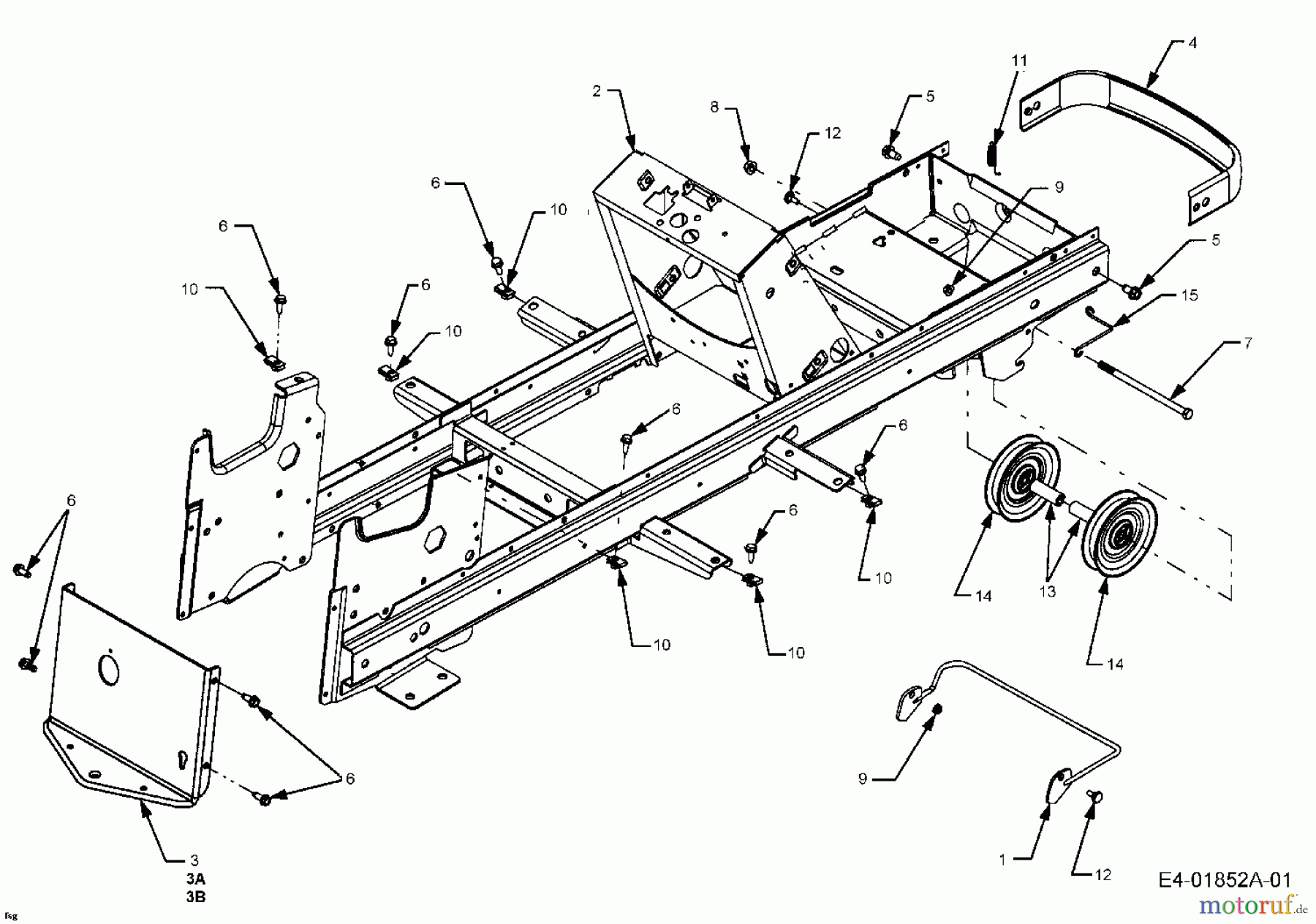 Cub Cadet Rasentraktoren HDS 2205 13A-2D7-603 (2006) Rahmen