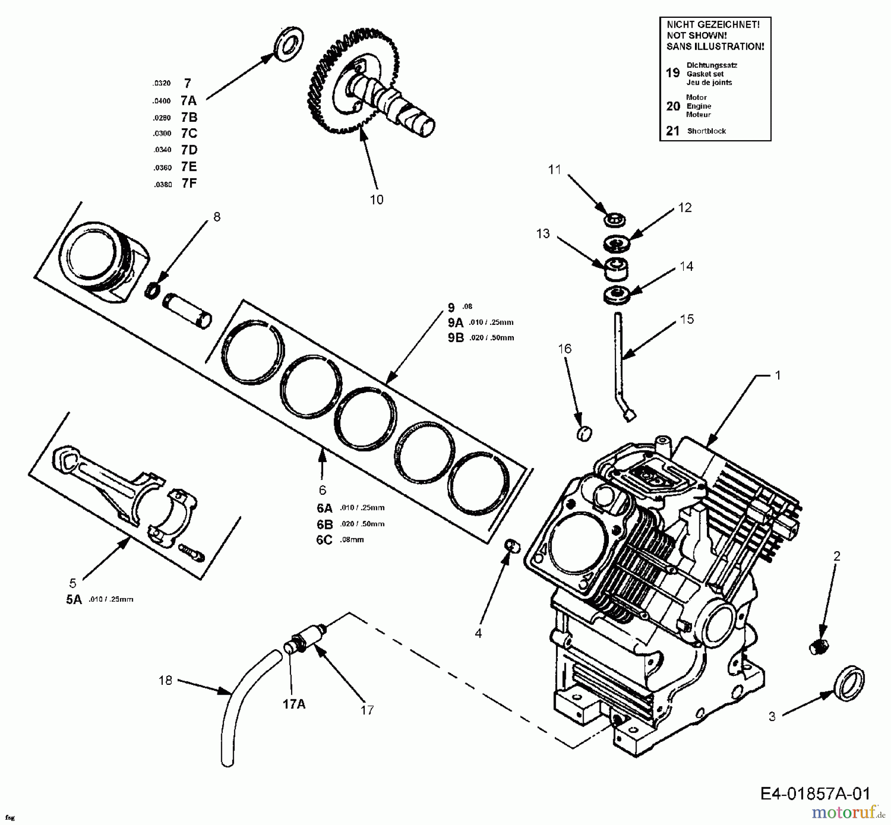 Cub Cadet Rasentraktoren HDS 2205 13A-2D7-603 (2006) Kurbelgehäuse