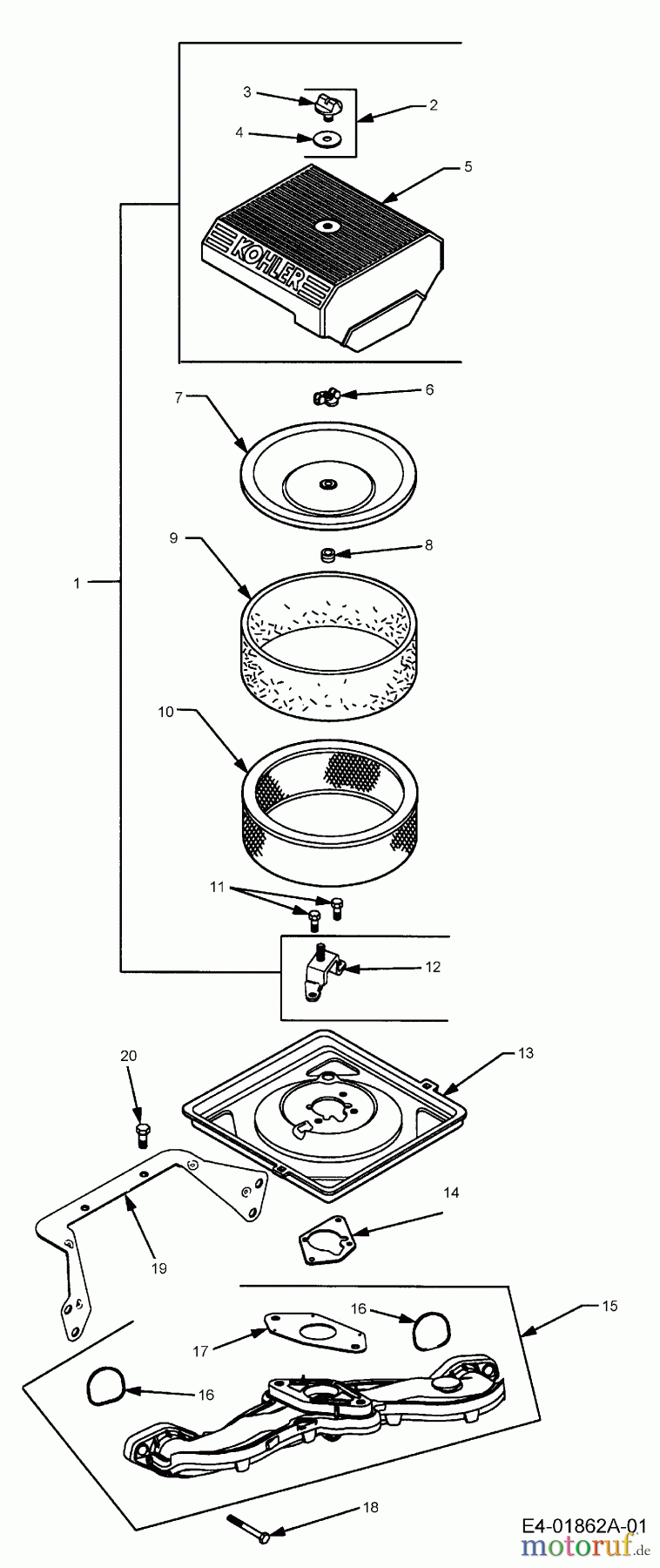 Cub Cadet Rasentraktoren HDS 2205 13A-2D7-603 (2006) Luftfilter