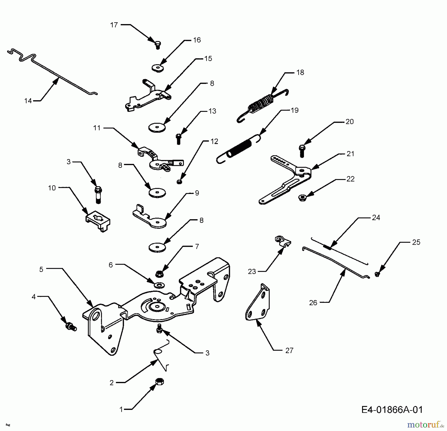  Cub Cadet Rasentraktoren HDS 2205 13A-2D7-603  (2006) Reglergestänge