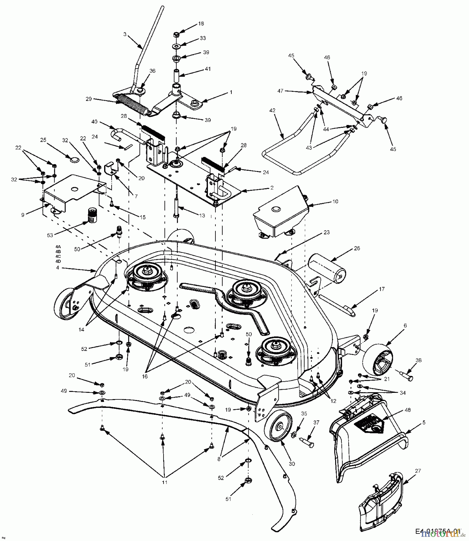 Cub Cadet Rasentraktoren HDS 2205 13A-2D7-603 (2006) Mähwerk 44