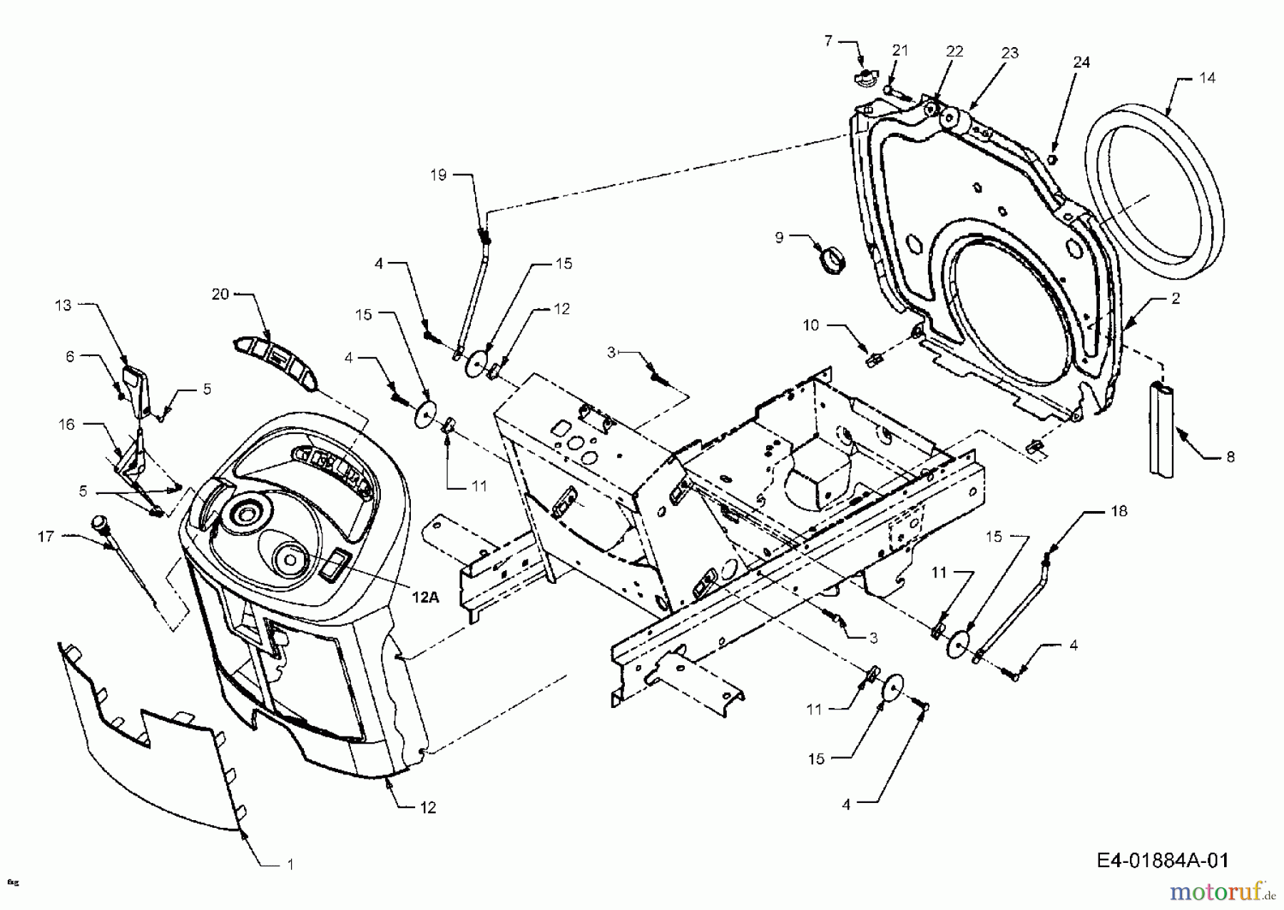 Cub Cadet Rasentraktoren HDS 2205 13A-298M100 (2003) Armaturenbrett