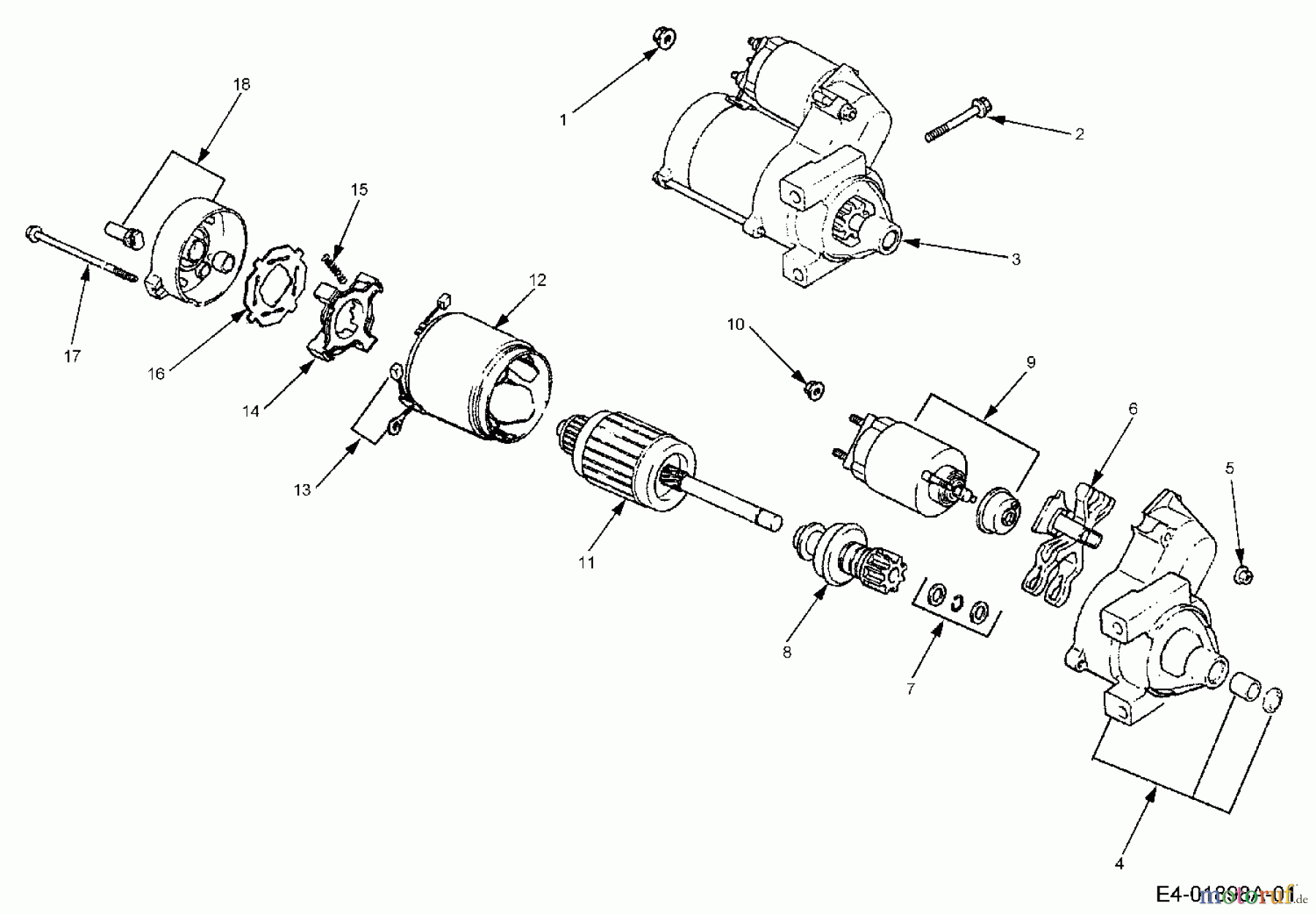 Cub Cadet Rasentraktoren HDS 2205 13A-298M100 (2003) Elektrostarter