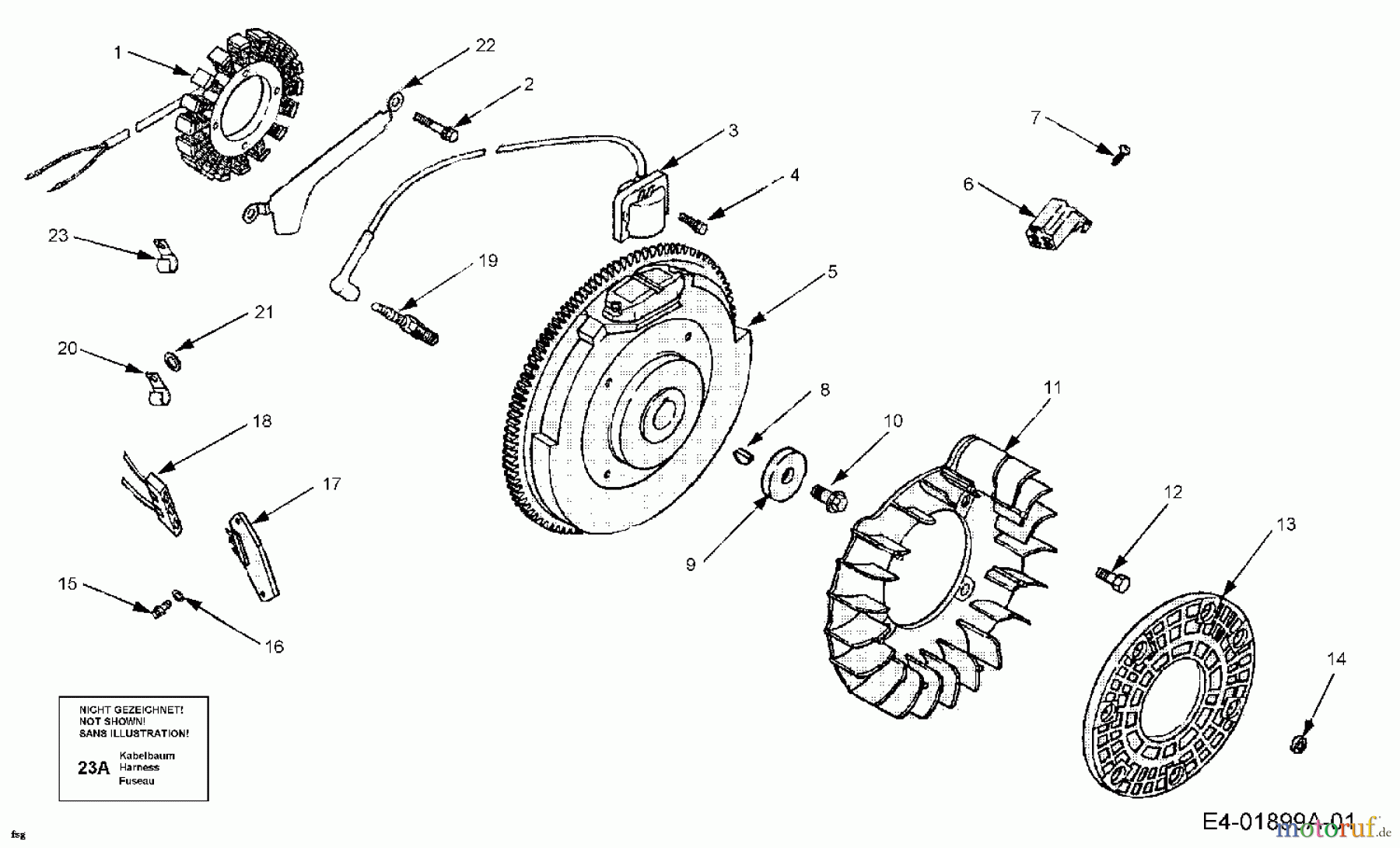 Cub Cadet Rasentraktoren HDS 2205 13A-298-603  (2001) Zündung