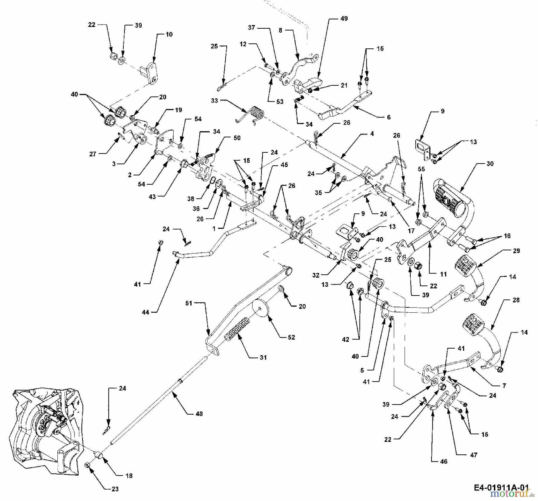  Cub Cadet Gartentraktoren HDS 3235 14B-692-603  (2007) Pedale