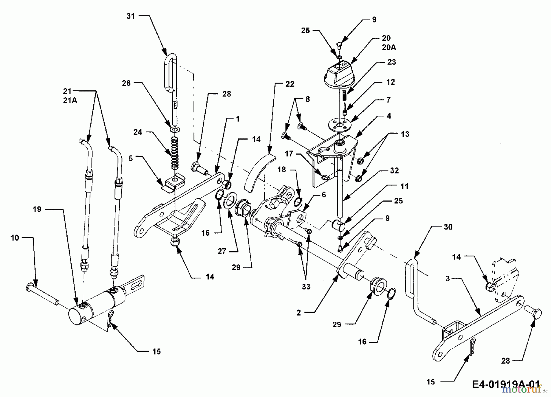Cub Cadet Gartentraktoren HDS 3235 14B-692-603 (2007) Mähwerksaushebung