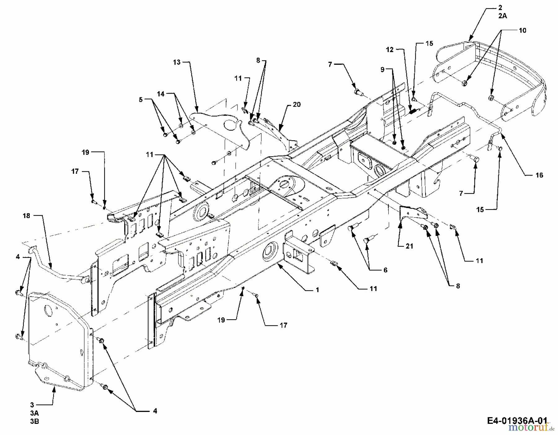 Cub Cadet Gartentraktoren HDS 3235 14B-692-603 (2007) Rahmen
