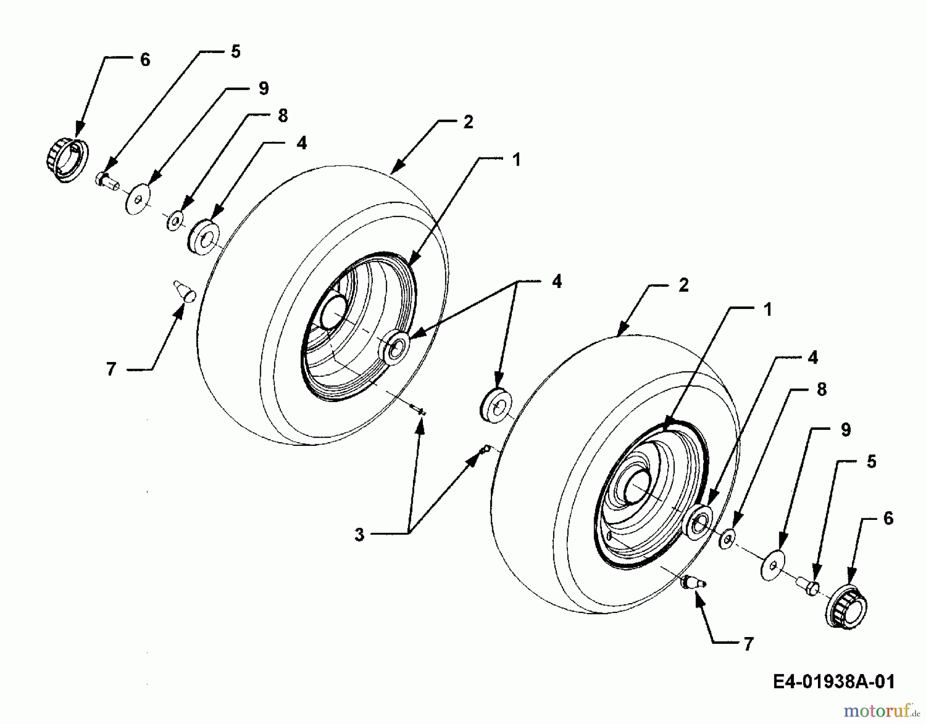 Cub Cadet Gartentraktoren HDS 3235 14B-692-603 (2007) Räder vorne