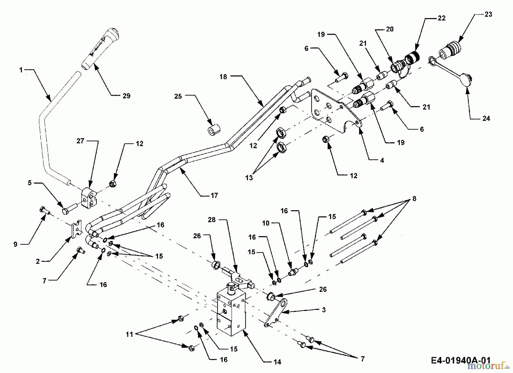 Cub Cadet Gartentraktoren HDS 3235 14B-692-603  (2007) Zusatzhydraulik