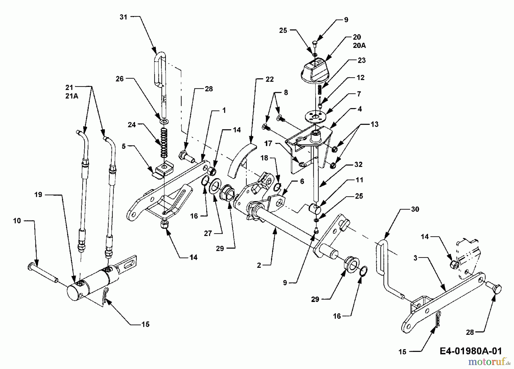  Cub Cadet Gartentraktoren HDS 3235 14B-676-603  (2000) Mähwerksaushebung