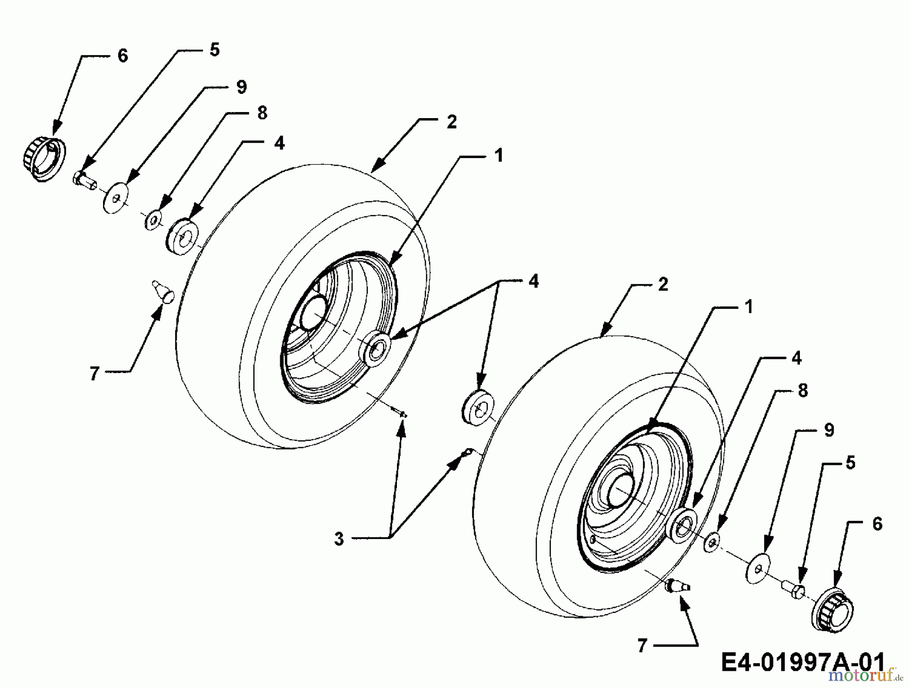  Cub Cadet Gartentraktoren HDS 3235 14B-676-603  (2000) Räder vorne 16x7.5