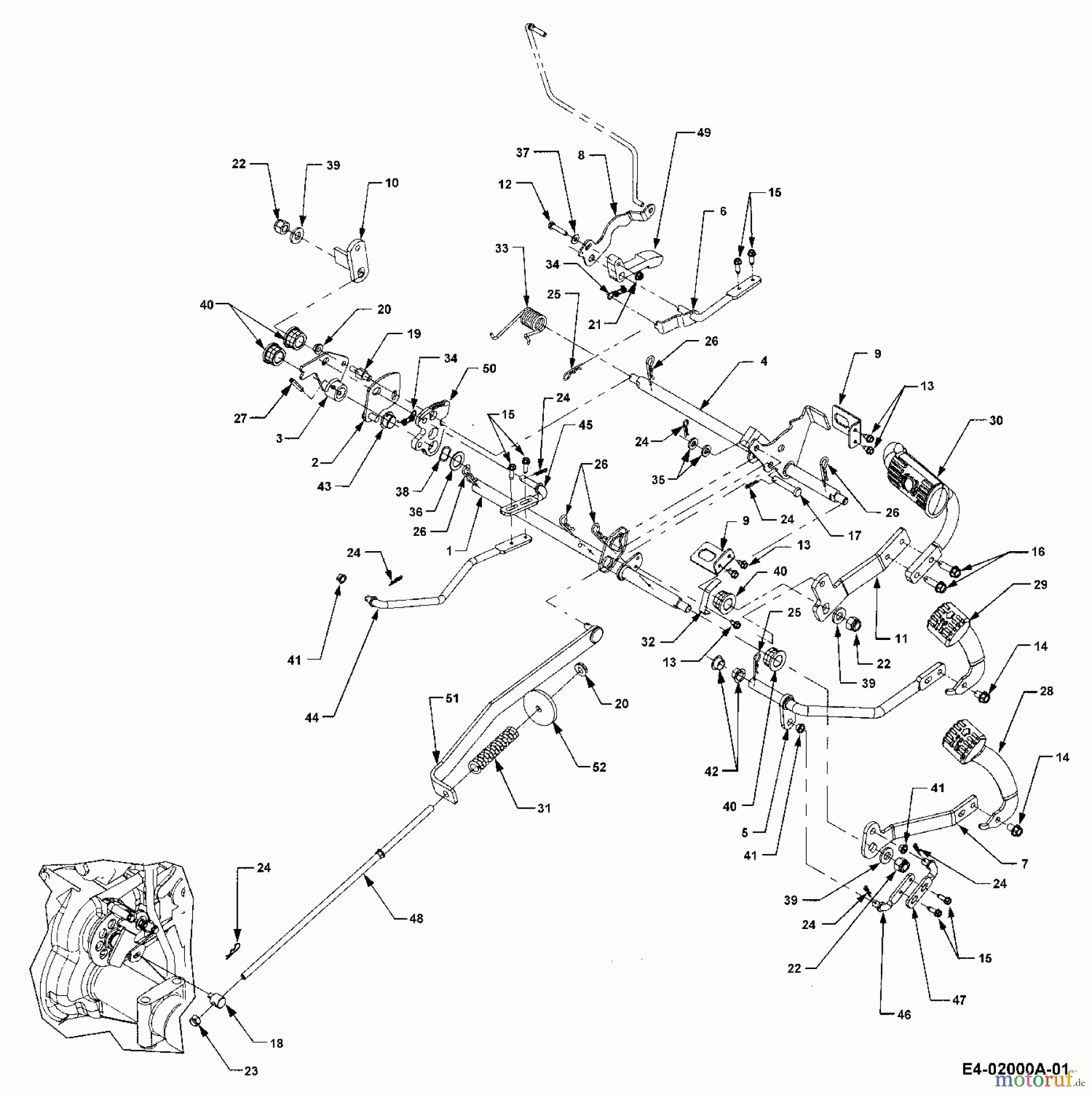  Cub Cadet Gartentraktoren HDS 3200 14B-646-603  (2000) Pedale