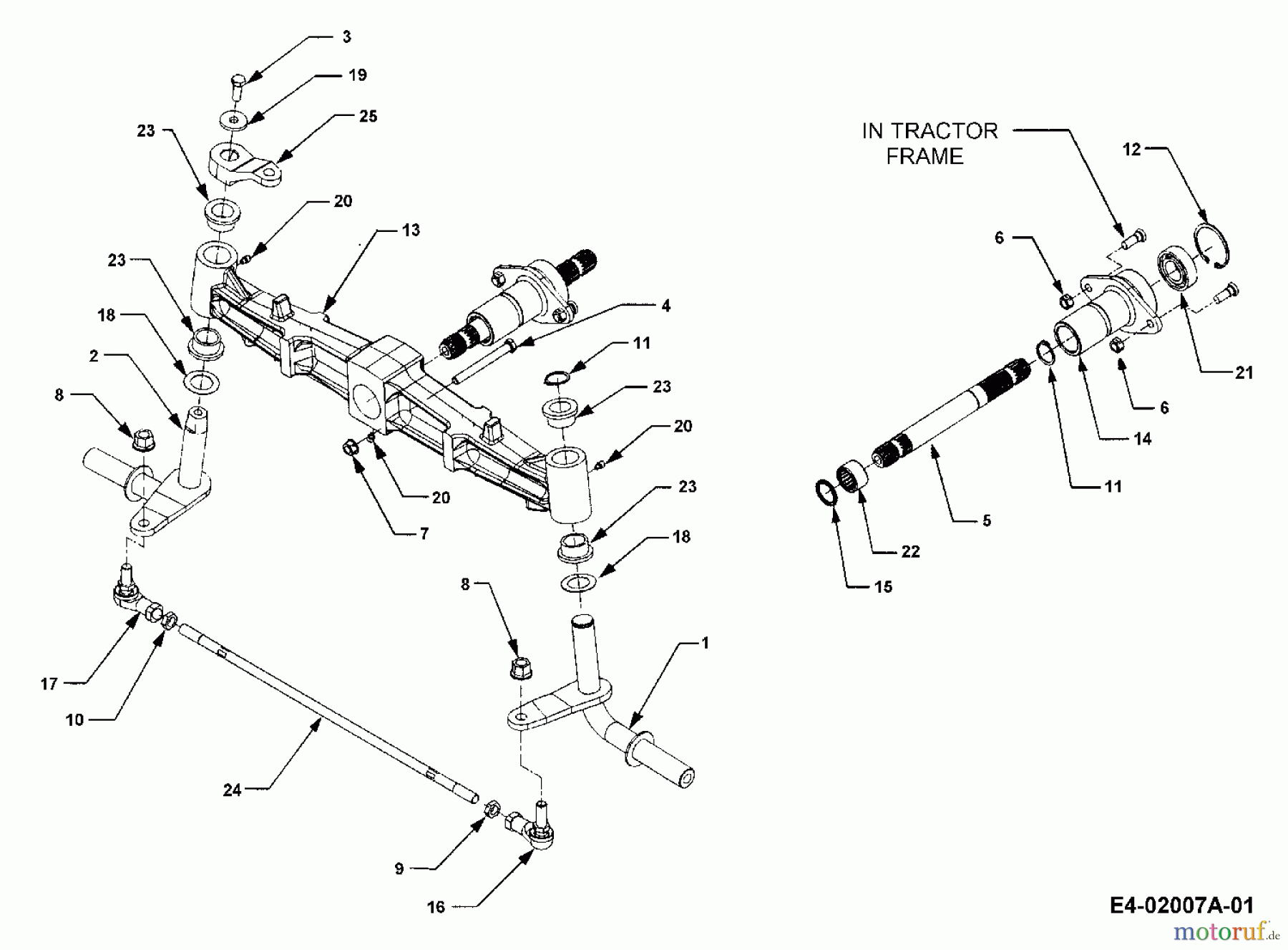  Cub Cadet Gartentraktoren HDS 3200 14B-646-603  (2000) Vorderachse