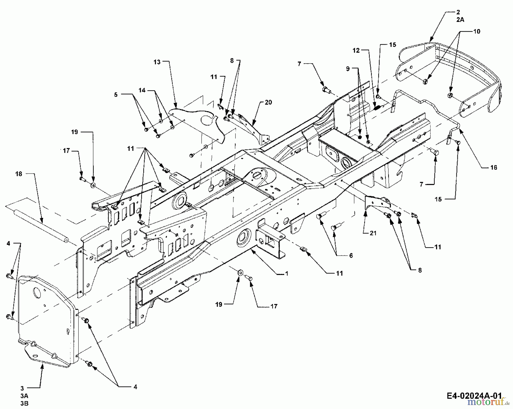  Cub Cadet Gartentraktoren HDS 3200 14B-646-603  (2000) Rahmen