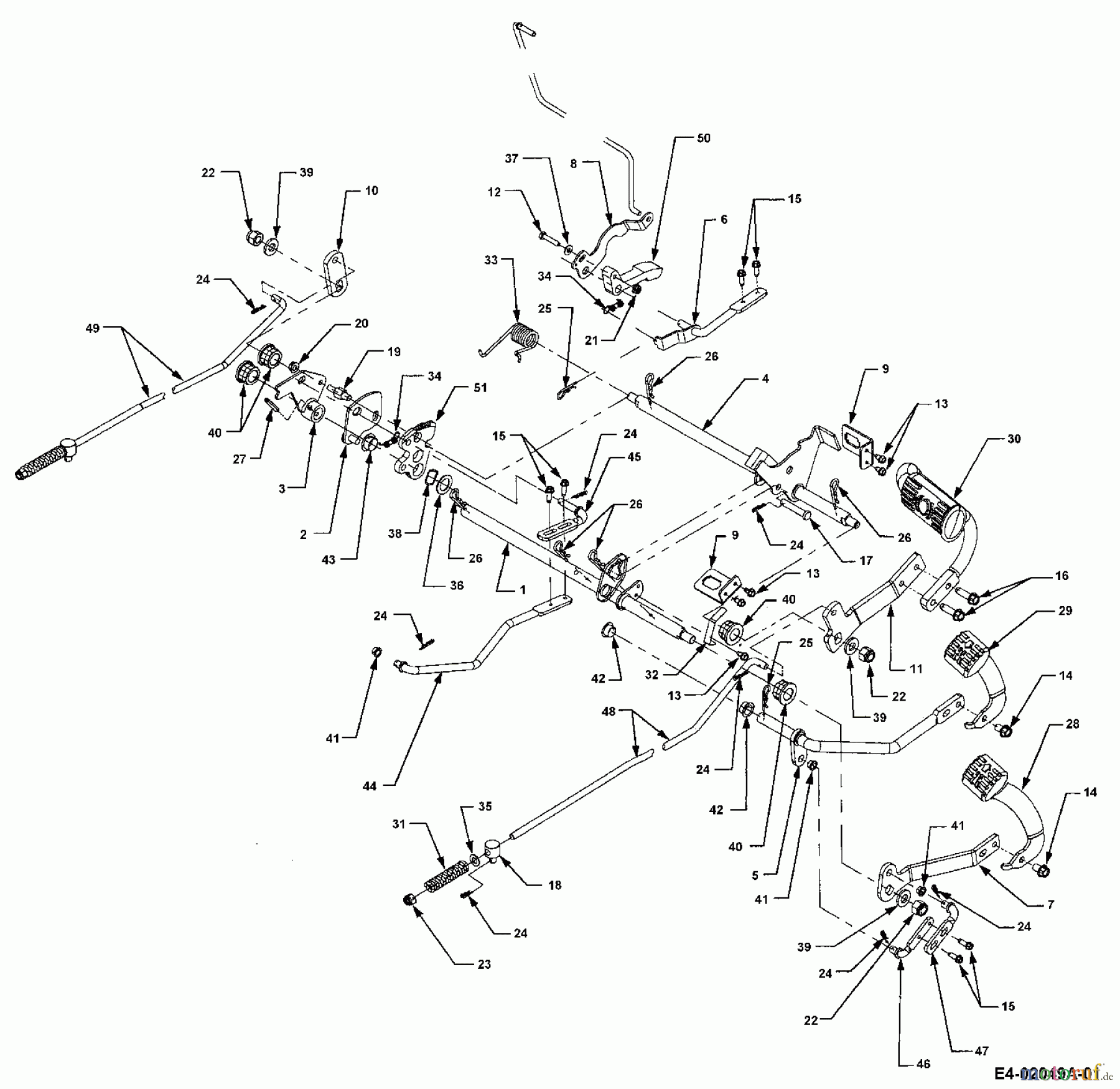  Cub Cadet Gartentraktoren HDS 3185 14A-665-100  (1998) Pedale