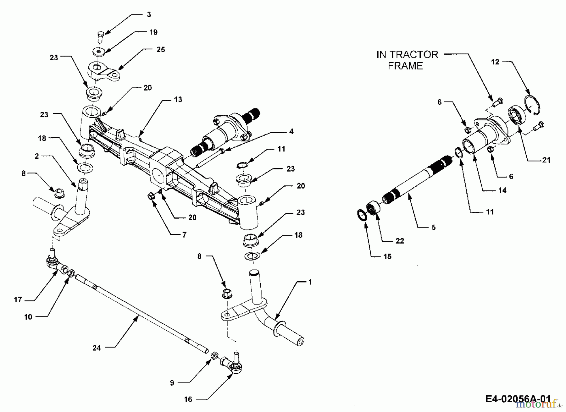  Cub Cadet Gartentraktoren HDS 3185 14A-665-100  (1998) Vorderachse