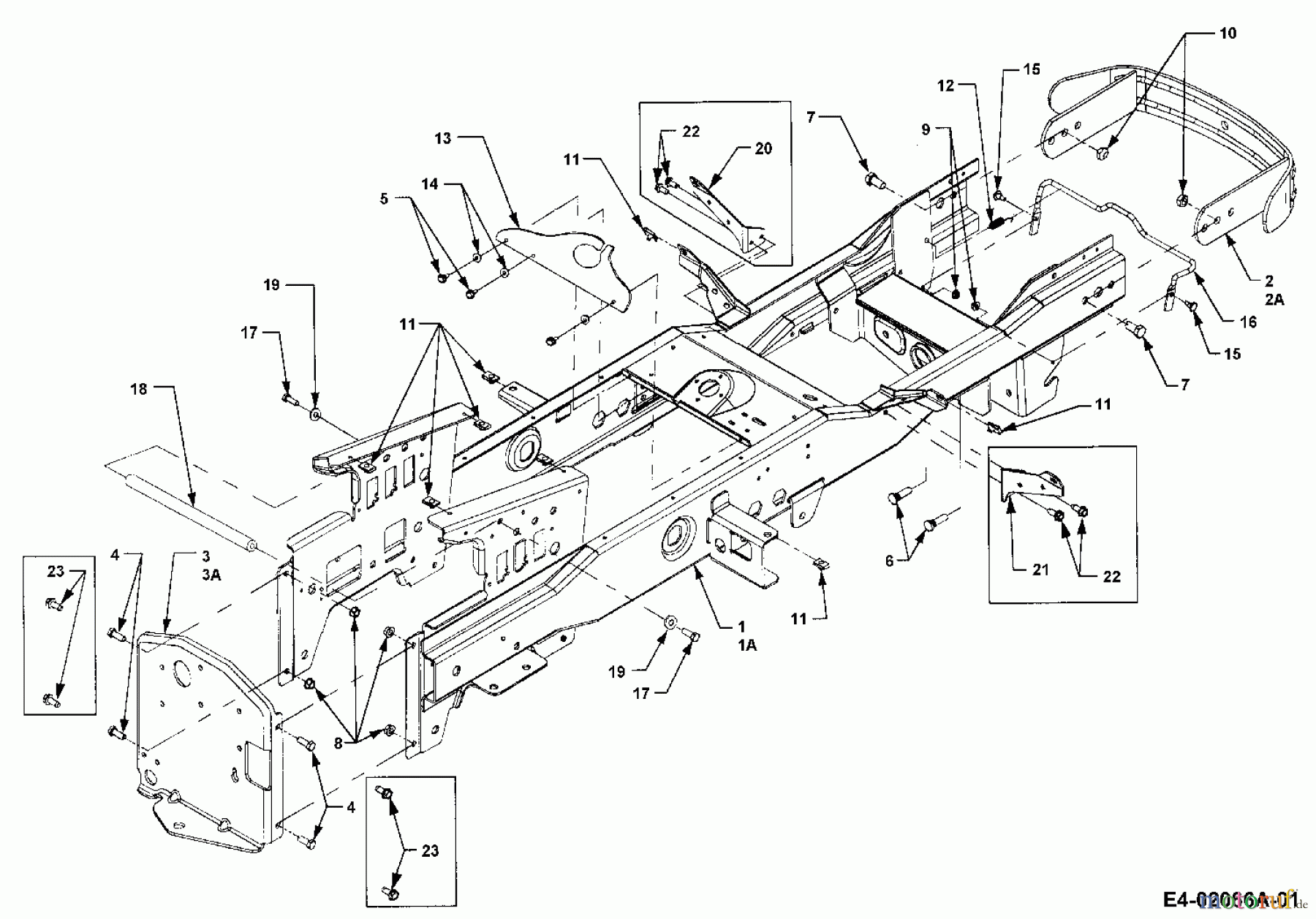  Cub Cadet Gartentraktoren HDS 3185 14A-665-100  (1998) Rahmen